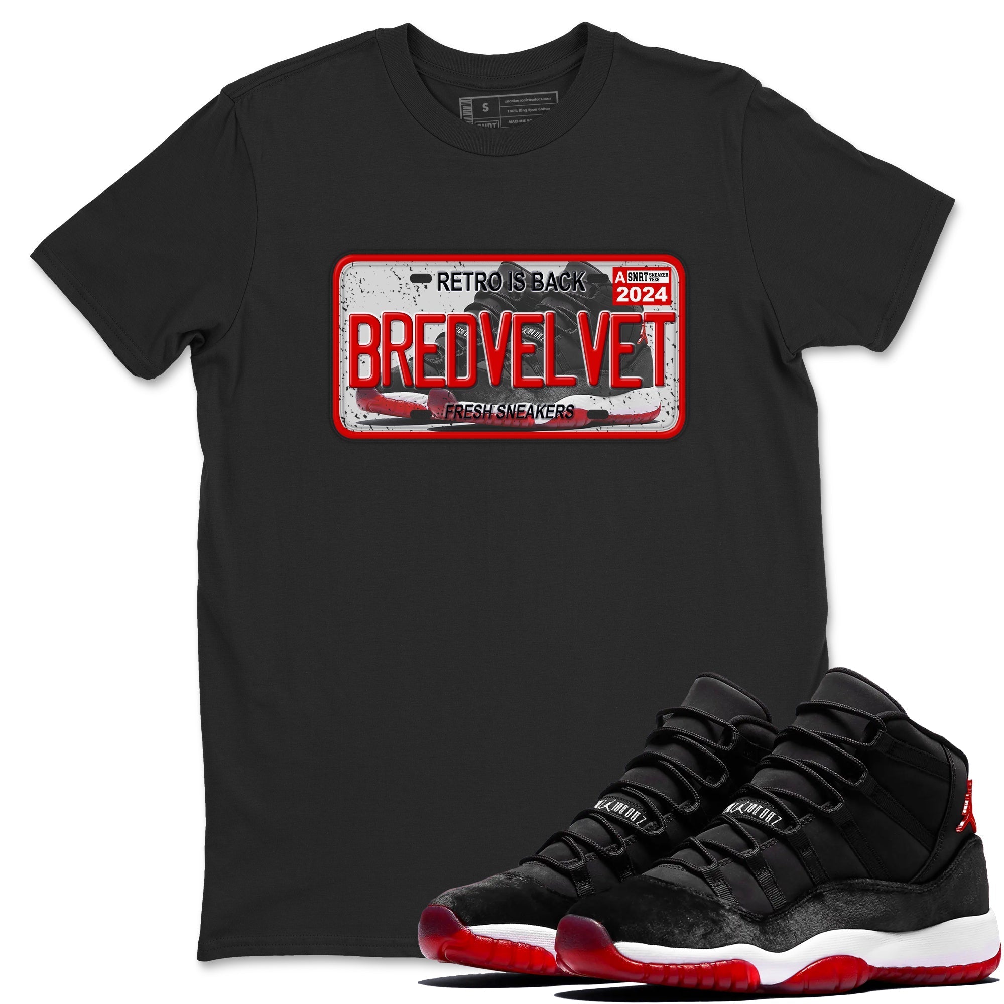 snkmatch Plate snkmatch Tees - Air Jordan 11 Bred Velvet