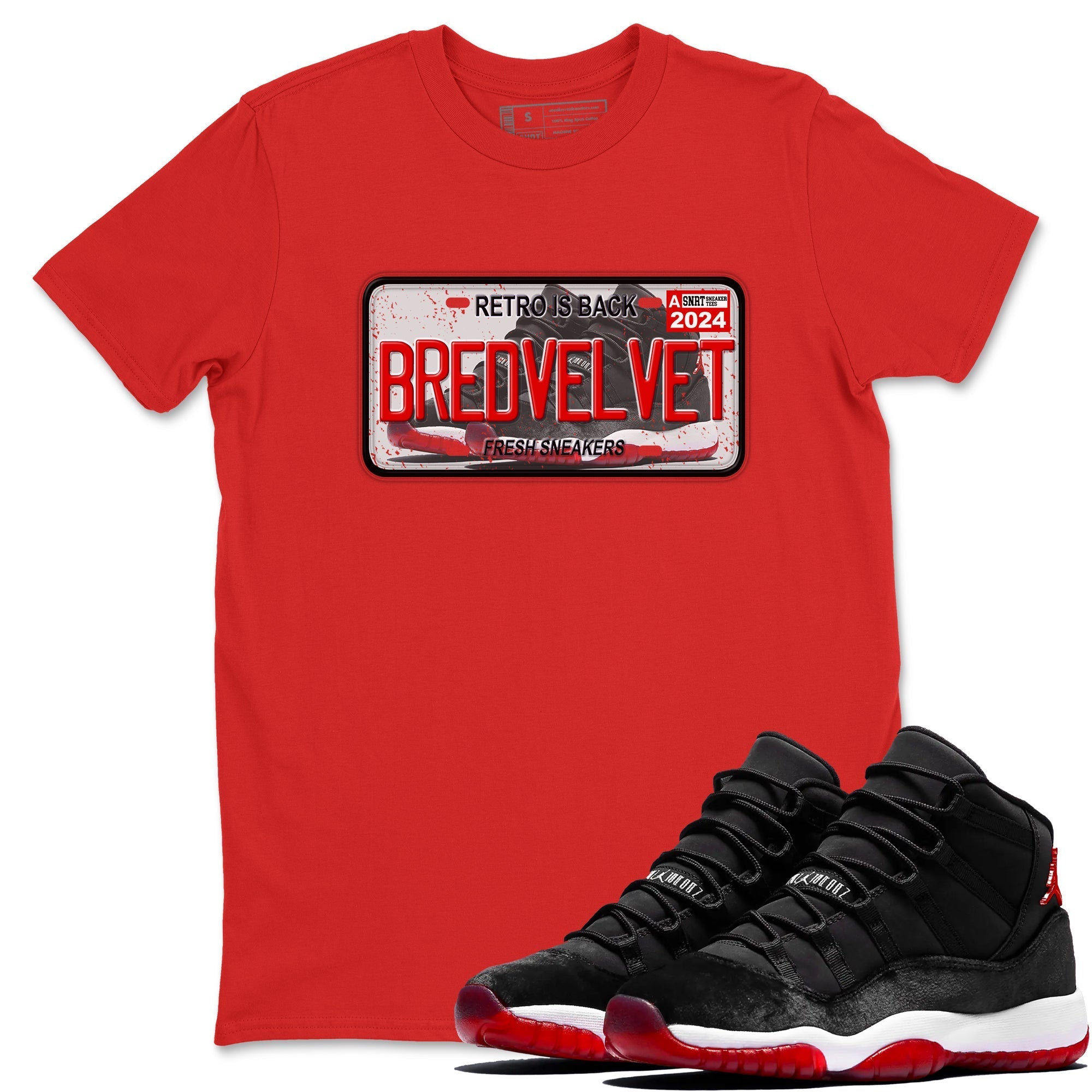 snkmatch Plate snkmatch Tees - Air Jordan 11 Bred Velvet