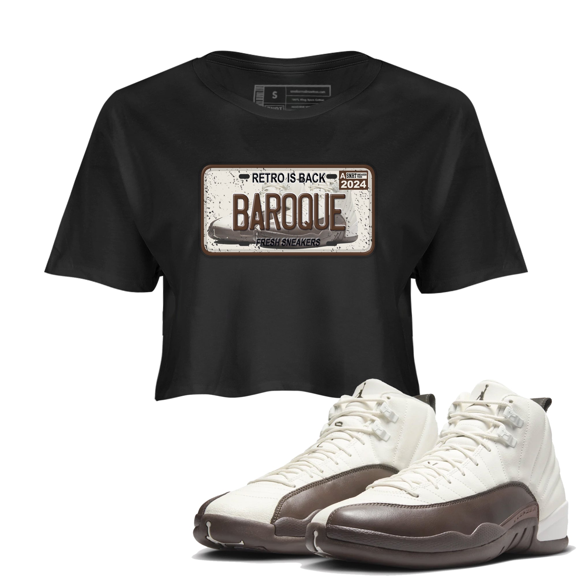 snkmatch Plate snkmatch Women's Top - Air Jordan 12 Baroque Brown