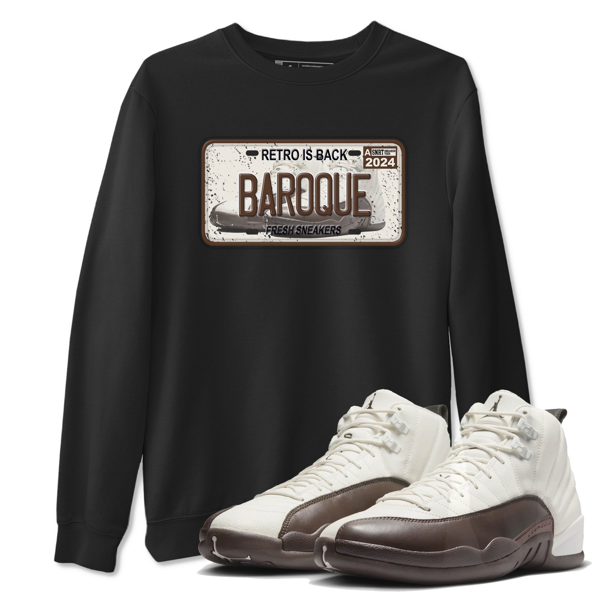 snkmatch Plate snkmatch Tees - Air Jordan 12 Baroque Brown