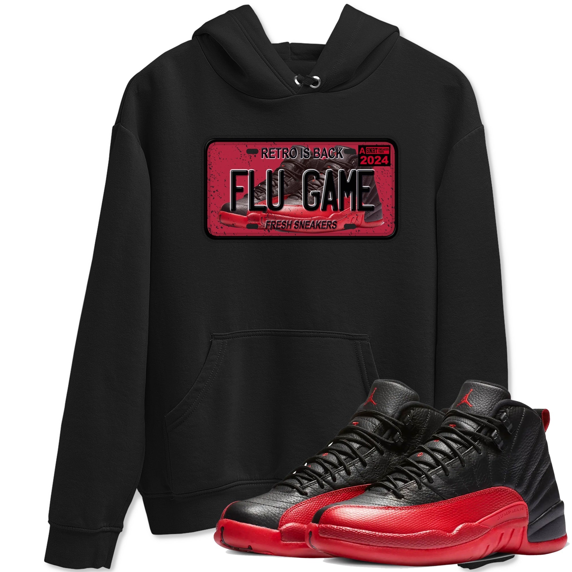 snkmatch Plate snkmatch Tees - Air Jordan 12 Flu Game
