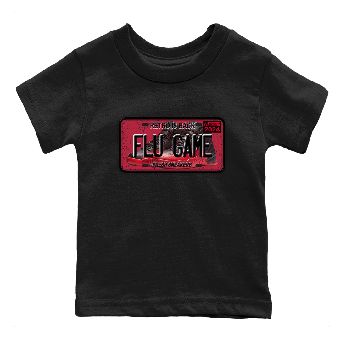 snkmatch Plate snkmatch Tees Kids - Air Jordan 12 Flu Game