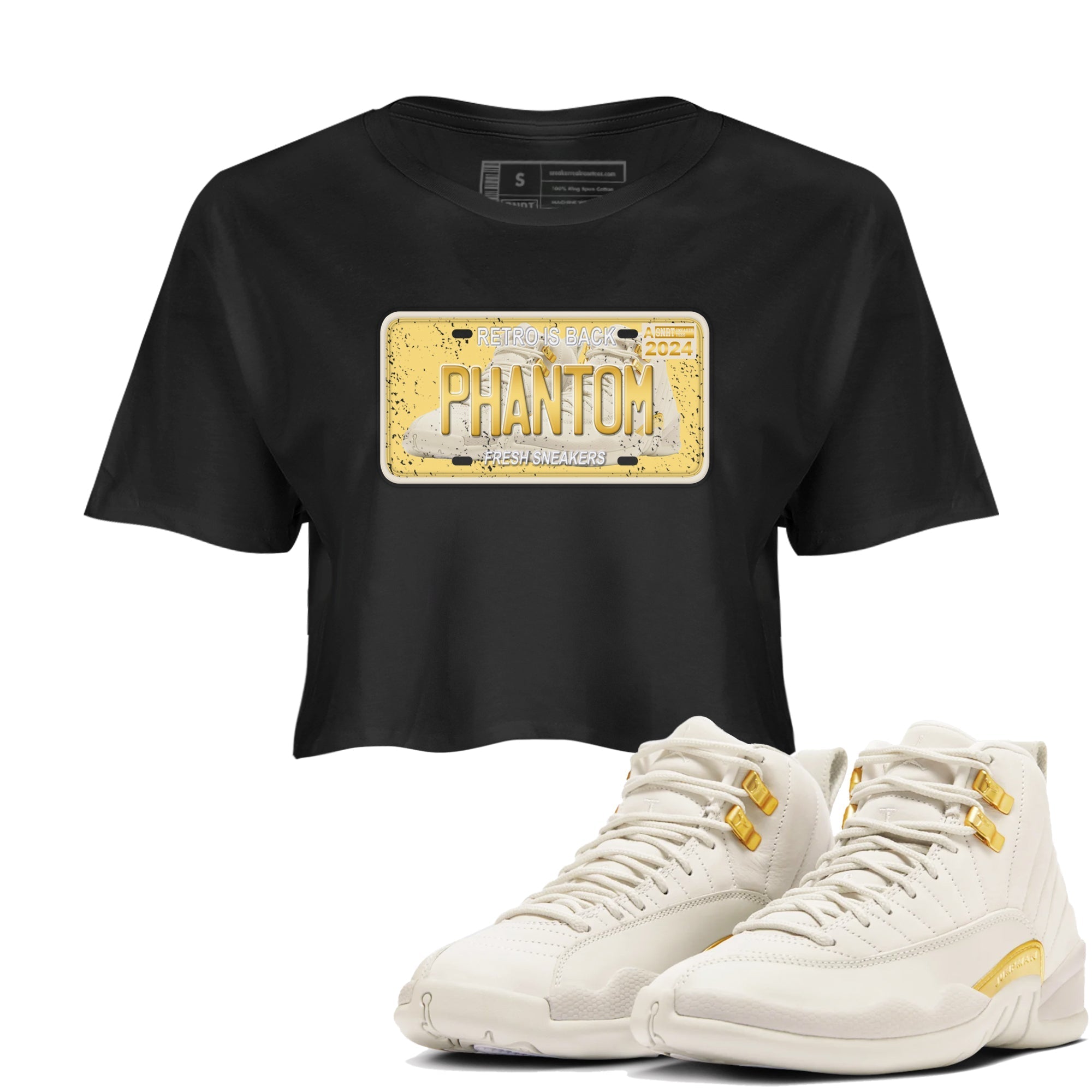 snkmatch Plate snkmatch Women's Top - Air Jordan 12 Phantom