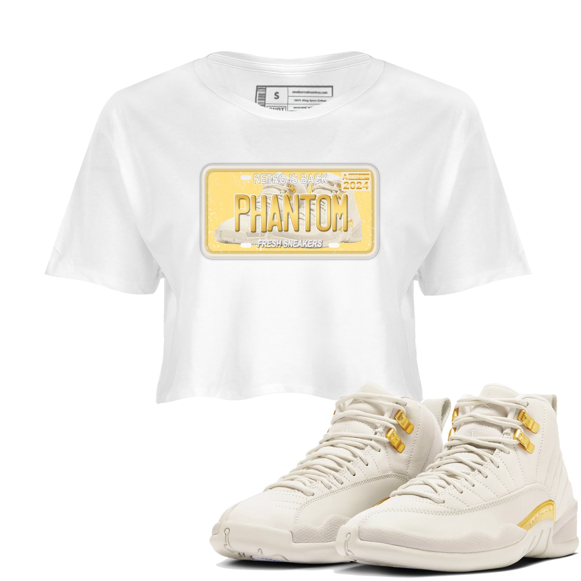 snkmatch Plate snkmatch Women's Top - Air Jordan 12 Phantom