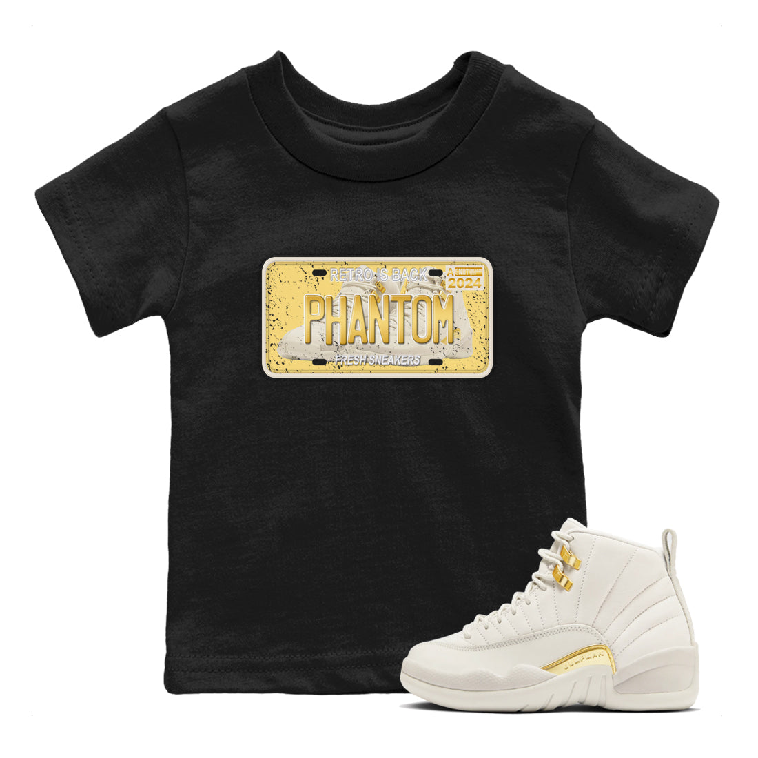 snkmatch Plate snkmatch Tees Kids - Air Jordan 12 Phantom