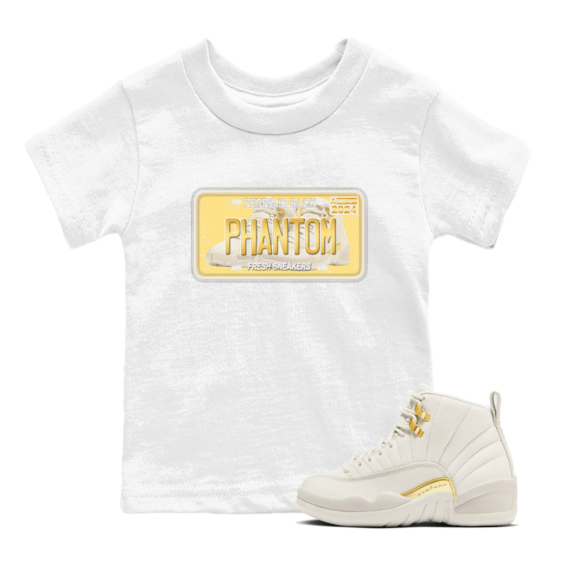 snkmatch Plate snkmatch Tees Kids - Air Jordan 12 Phantom