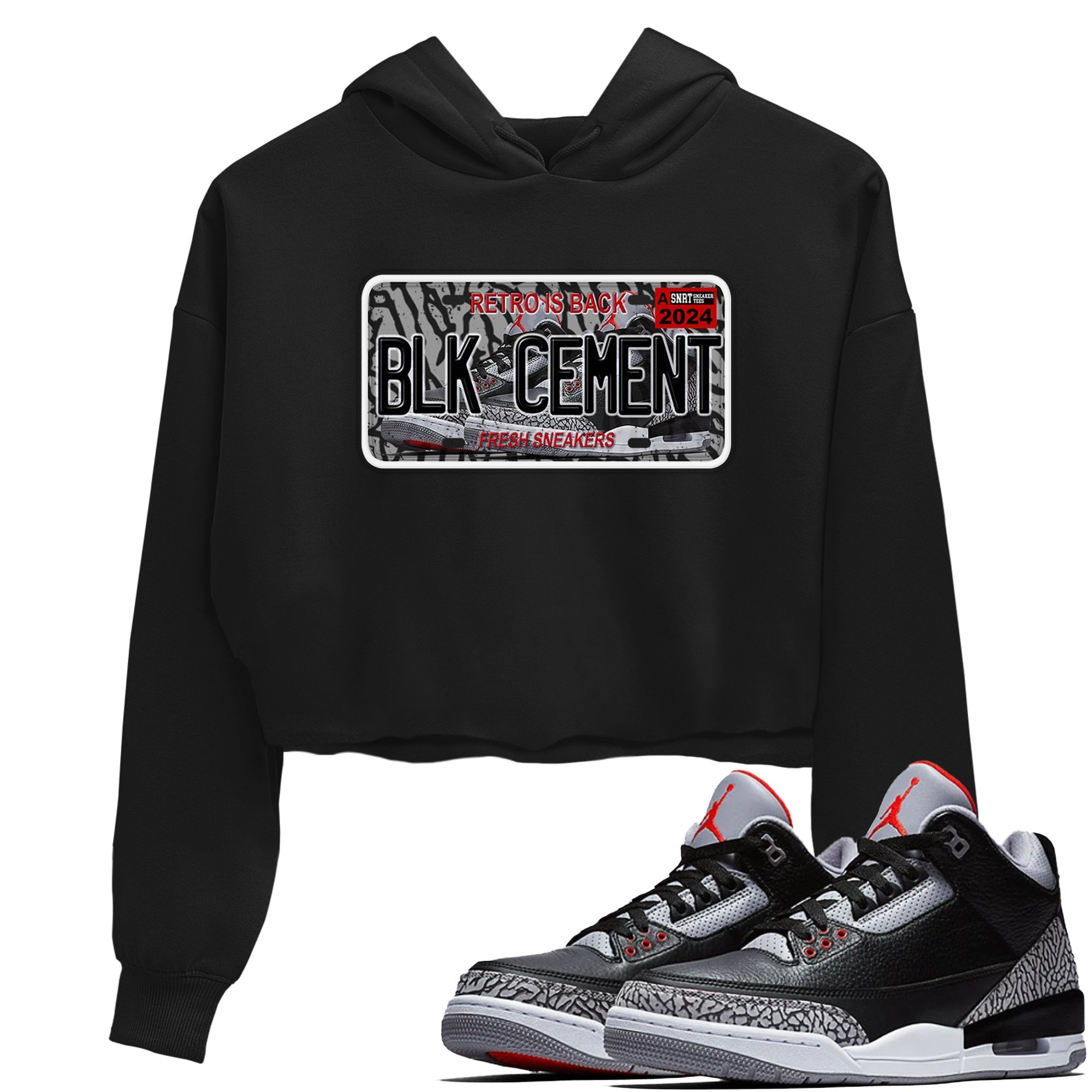 snkmatch Plate snkmatch Women's Top - Air Jordan 3 Black Cement