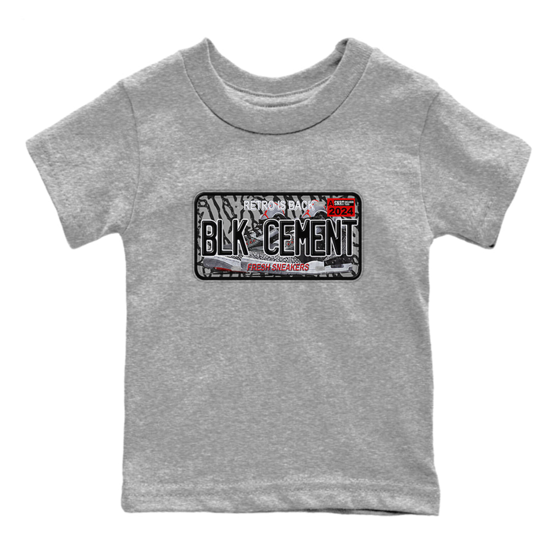 snkmatch Plate snkmatch Tees Kids - Air Jordan 3 Black Cement