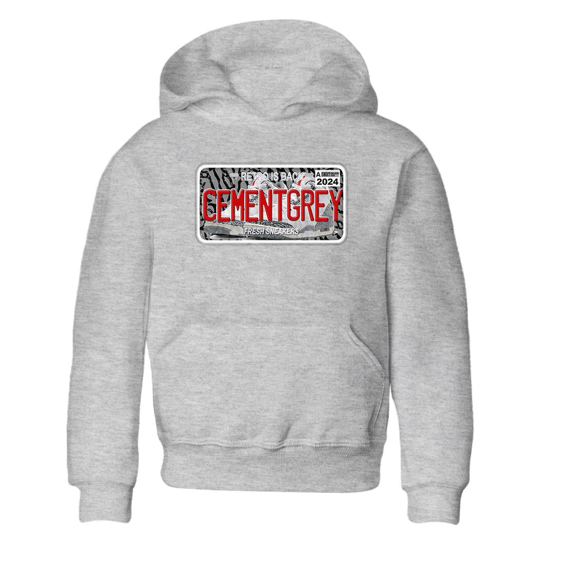 snkmatch Plate snkmatch Tees Kids - Air Jordan 3 Cement Grey