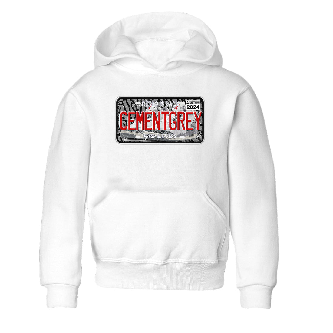 snkmatch Plate snkmatch Tees Kids - Air Jordan 3 Cement Grey