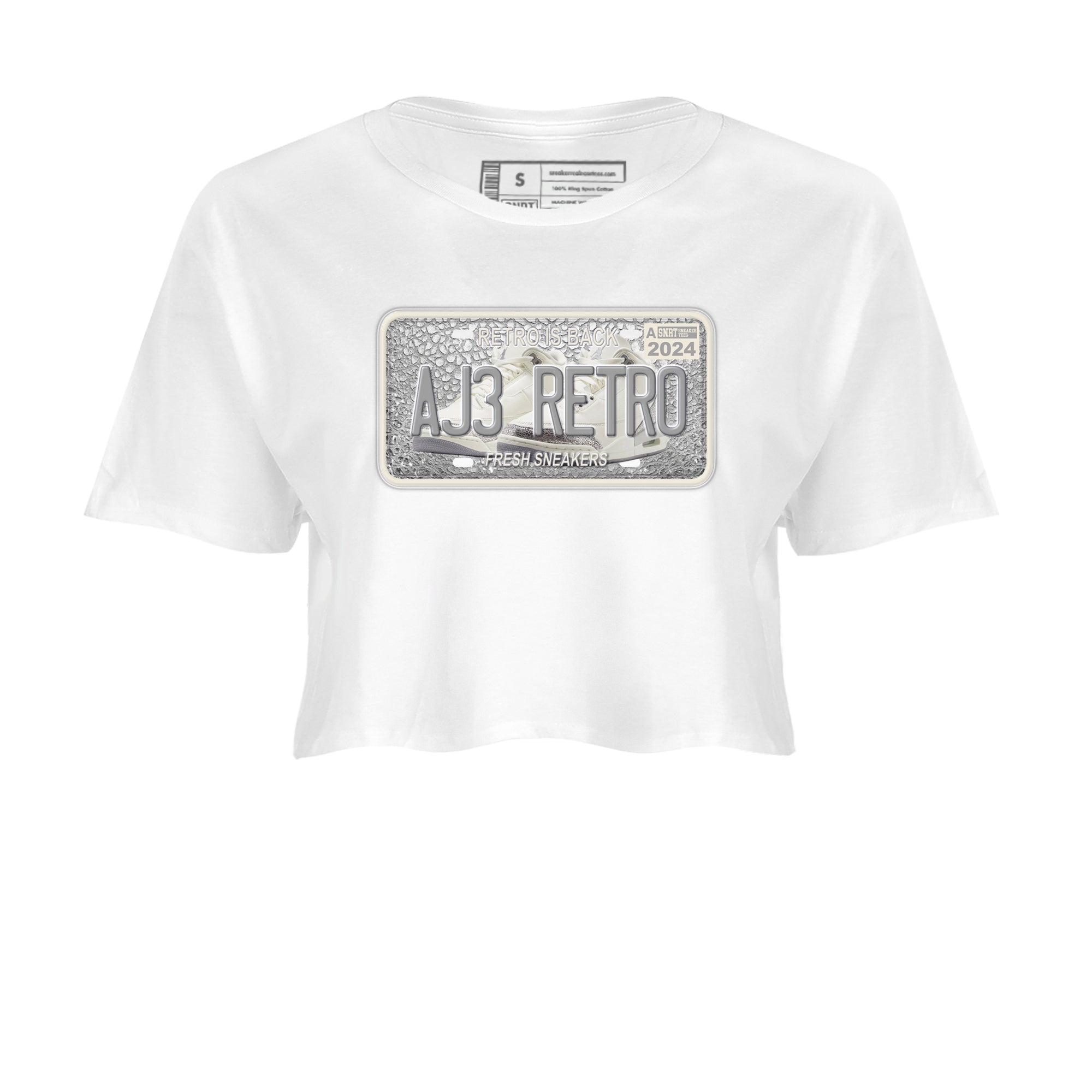 snkmatch Plate snkmatch Women's Top - Air Jordan 3 Sail and Cement Grey