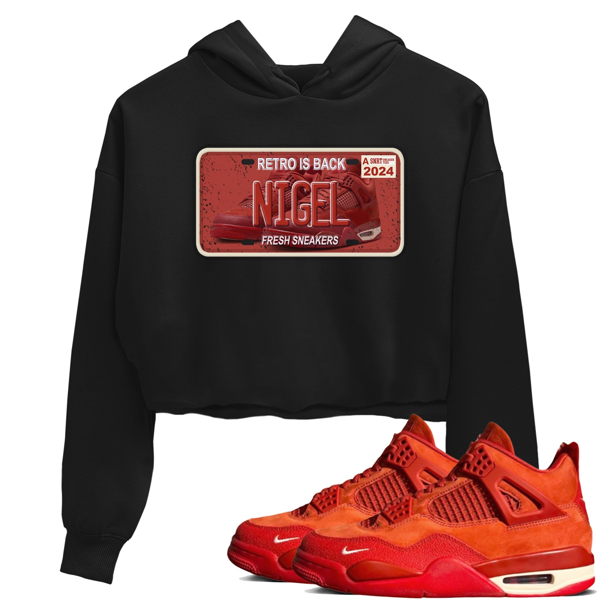 snkmatch Plate snkmatch Women's Top - Air Jordan 4 Brick By Brick