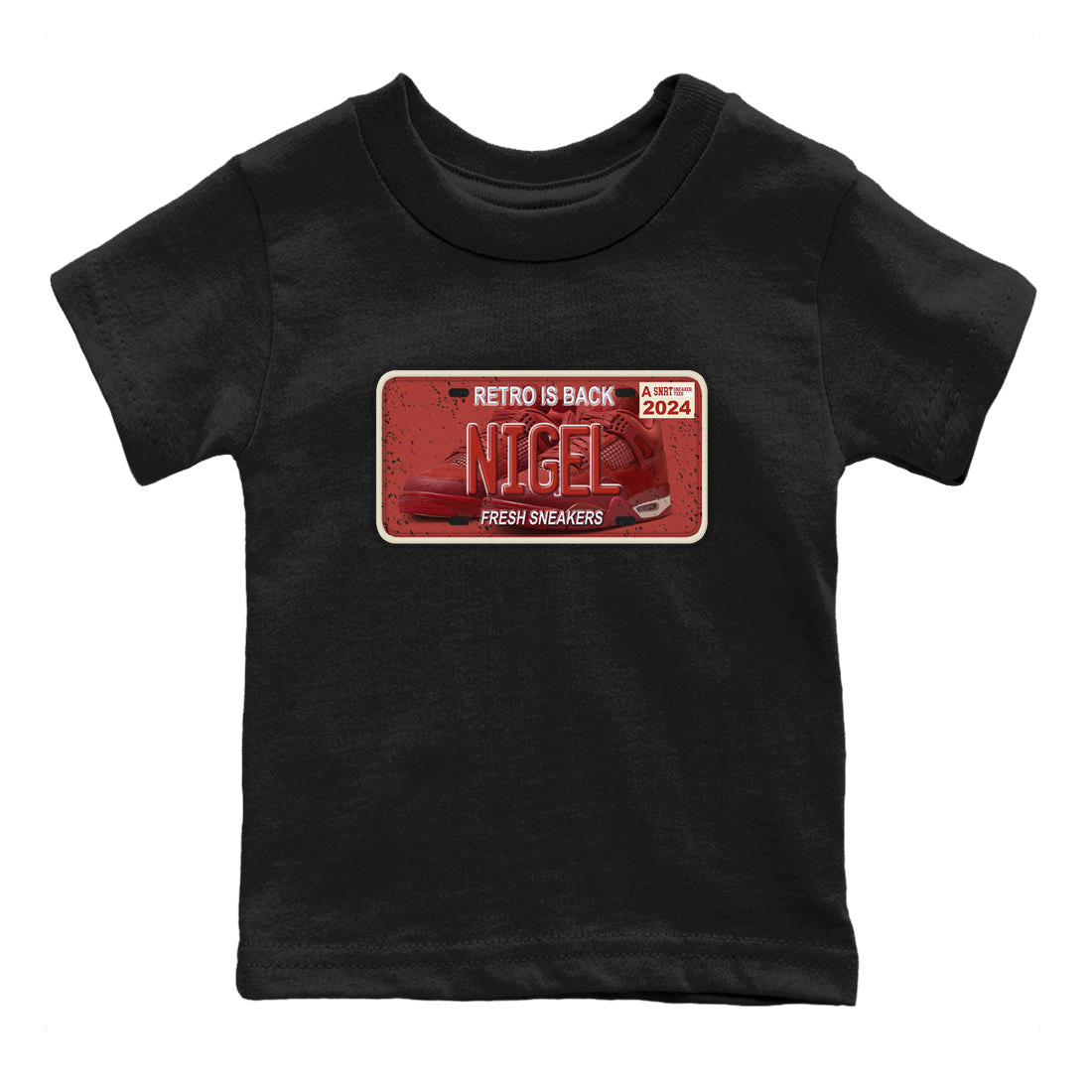 snkmatch Plate snkmatch Tees Kids - Air Jordan 4 Brick By Brick
