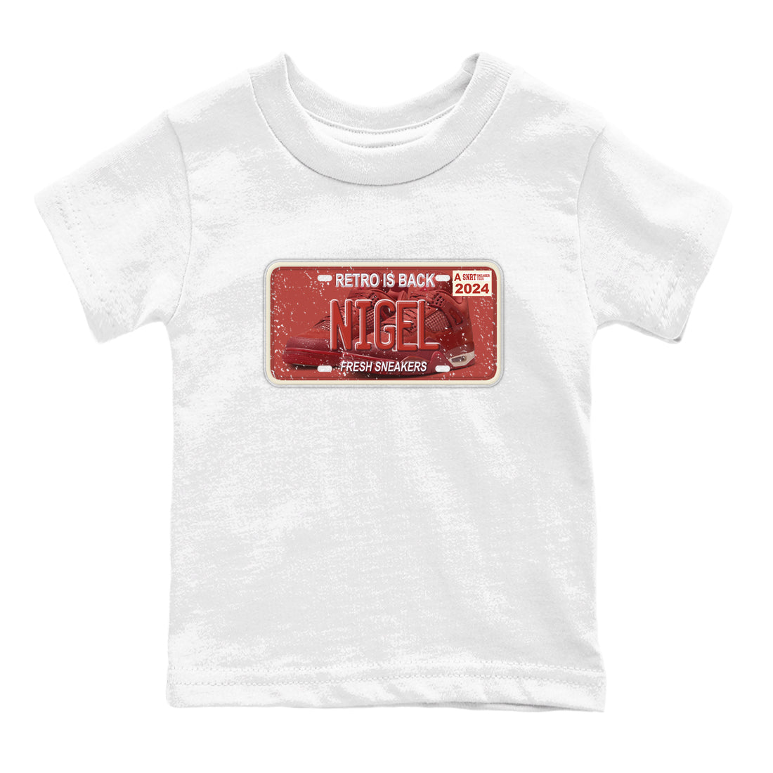 snkmatch Plate snkmatch Tees Kids - Air Jordan 4 Brick By Brick