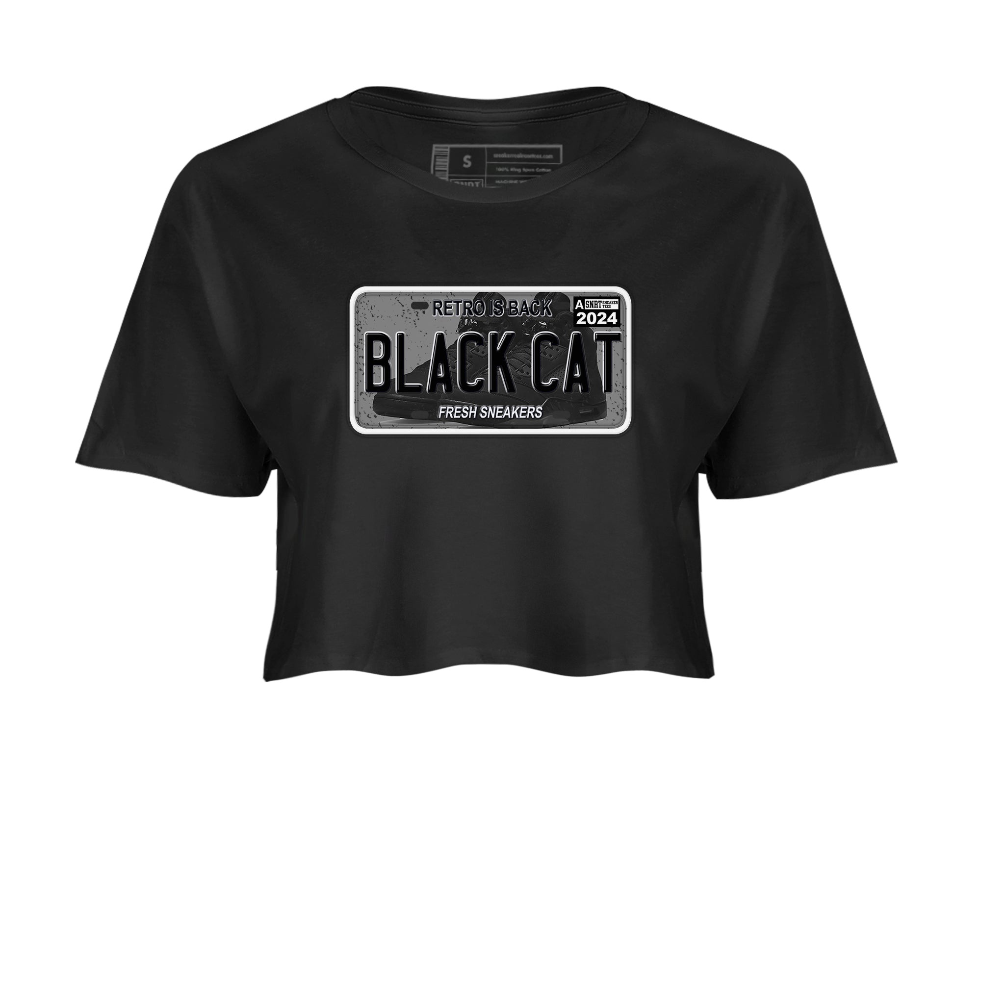 snkmatch Plate snkmatch Women's Top - Air Jordan 5 Black Cat
