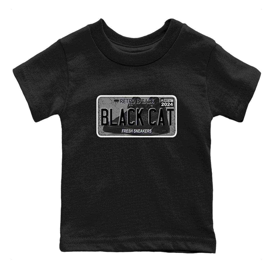 snkmatch Plate snkmatch Tees Kids - Air Jordan 5 Black Cat
