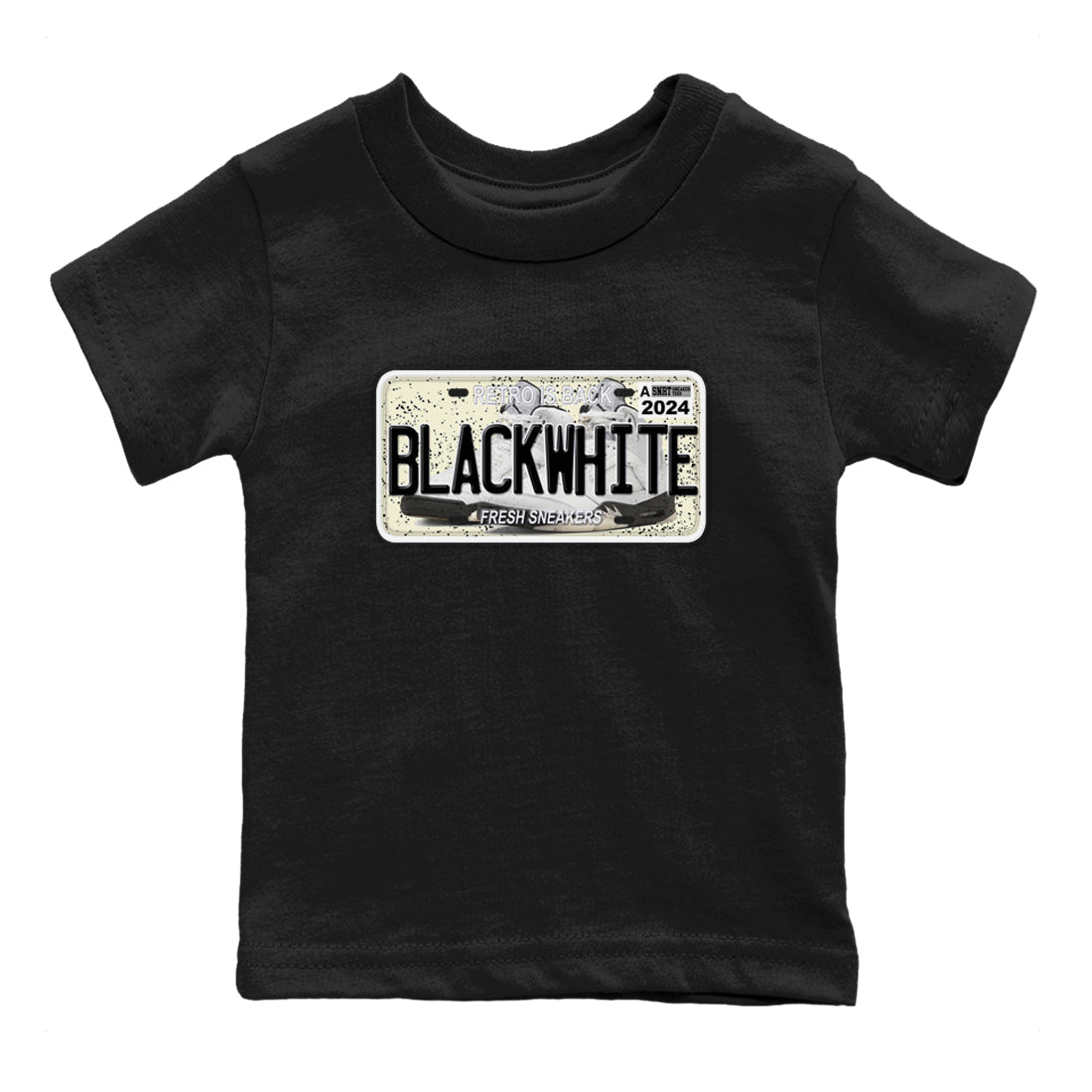 snkmatch Plate snkmatch Tees Kids - Air Jordan 5 White Black