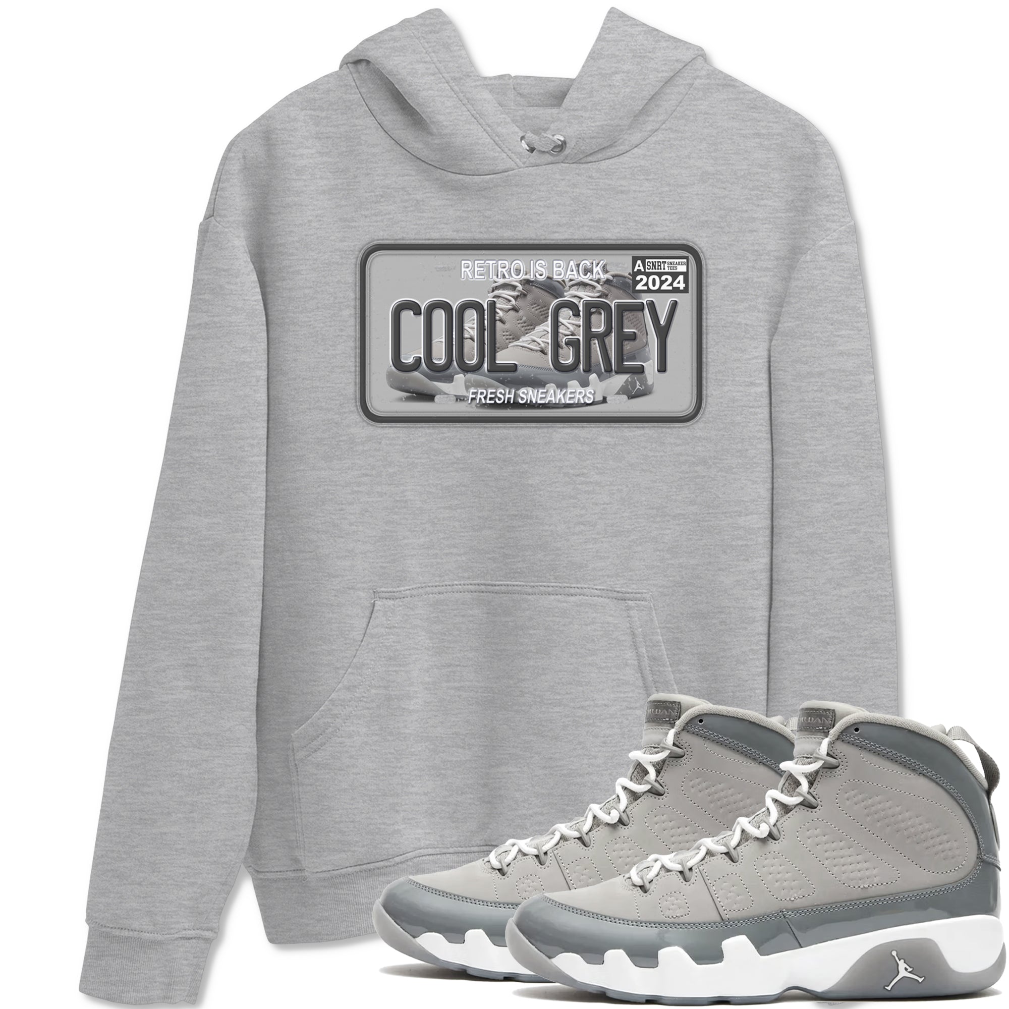 snkmatch Plate snkmatch Tees - Air Jordan 9 Cool Grey