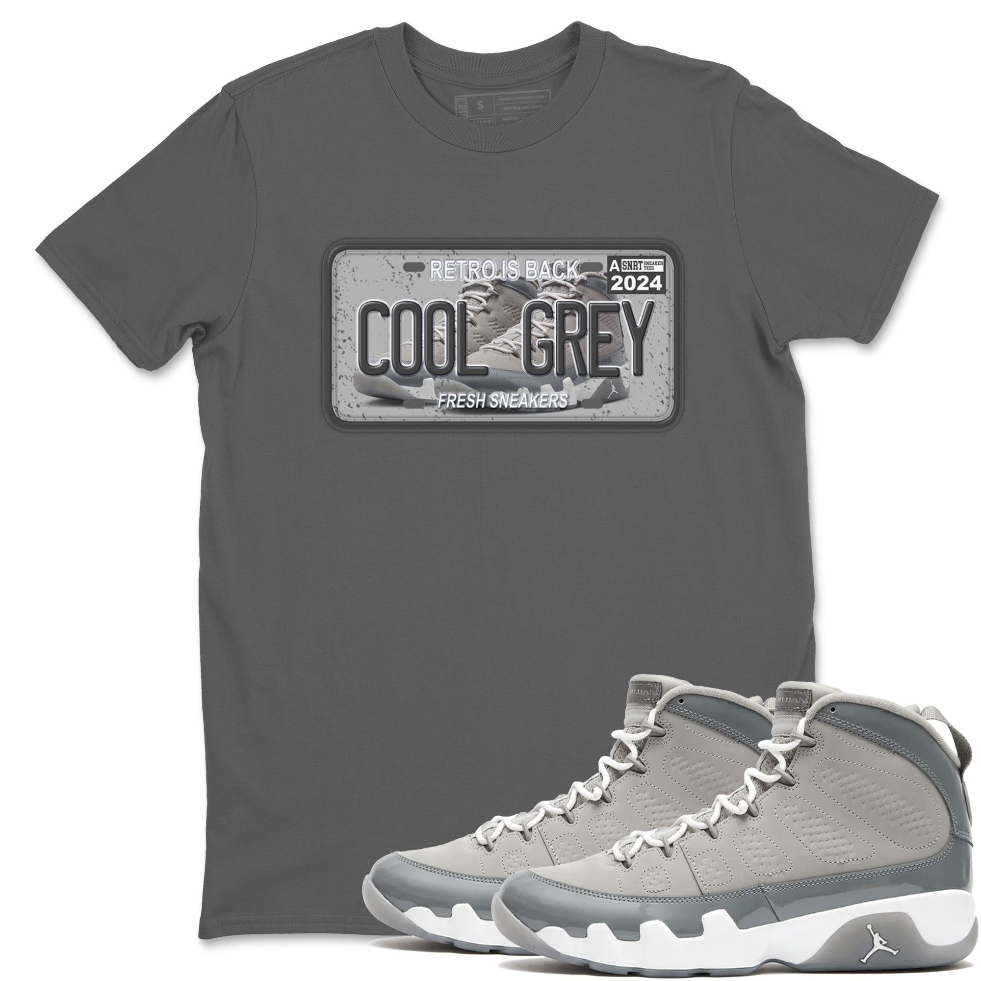 snkmatch Plate snkmatch Tees - Air Jordan 9 Cool Grey