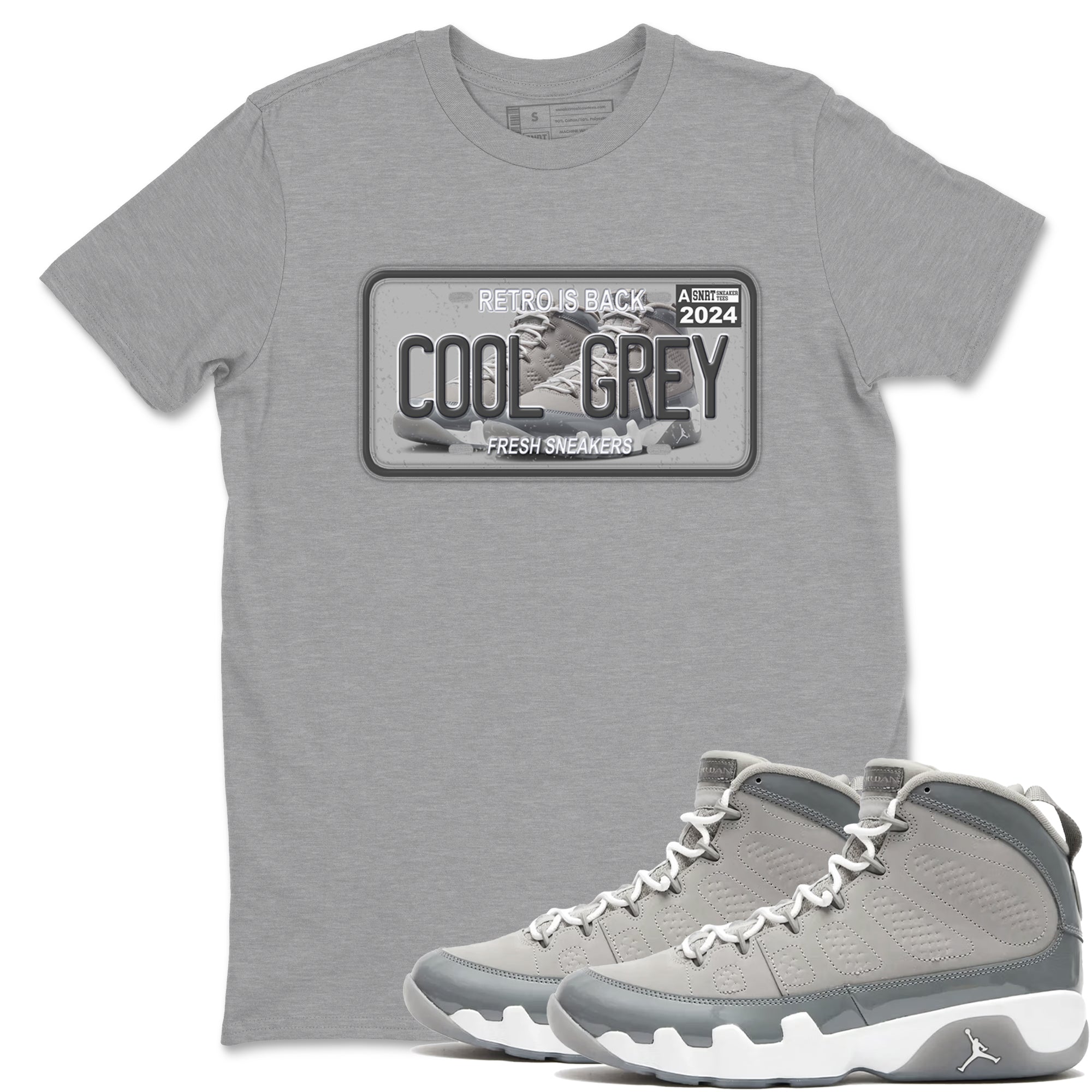 snkmatch Plate snkmatch Tees - Air Jordan 9 Cool Grey