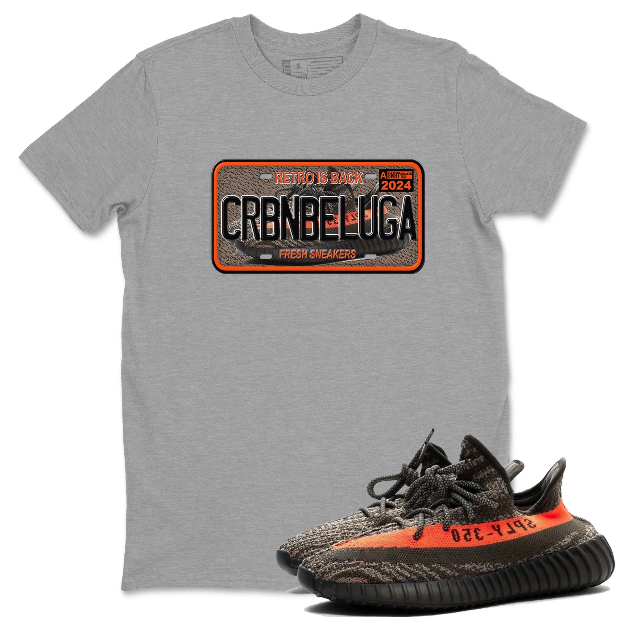snkmatch Plate snkmatch Tees - Yeezy 350 Carbon Beluga