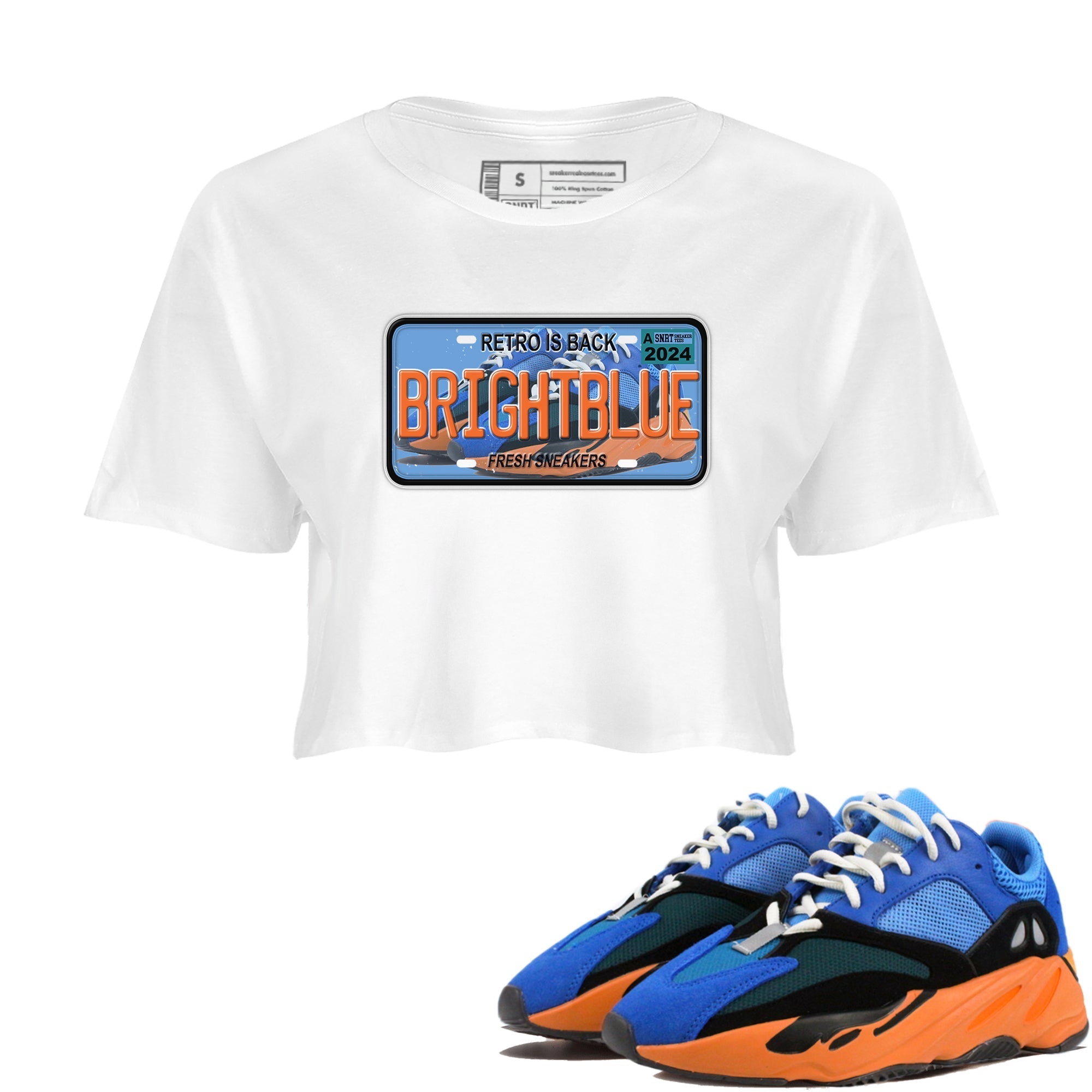 snkmatch Plate snkmatch Women's Top - Yeezy 700 Bright Blue