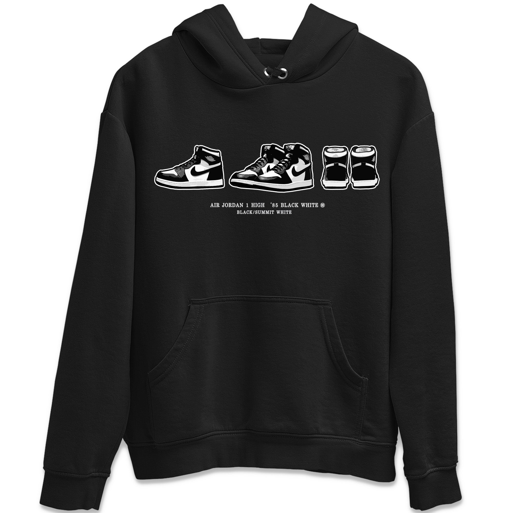 snkmatch Prelude Unisex Tops - Air Jordan 1 Black White
