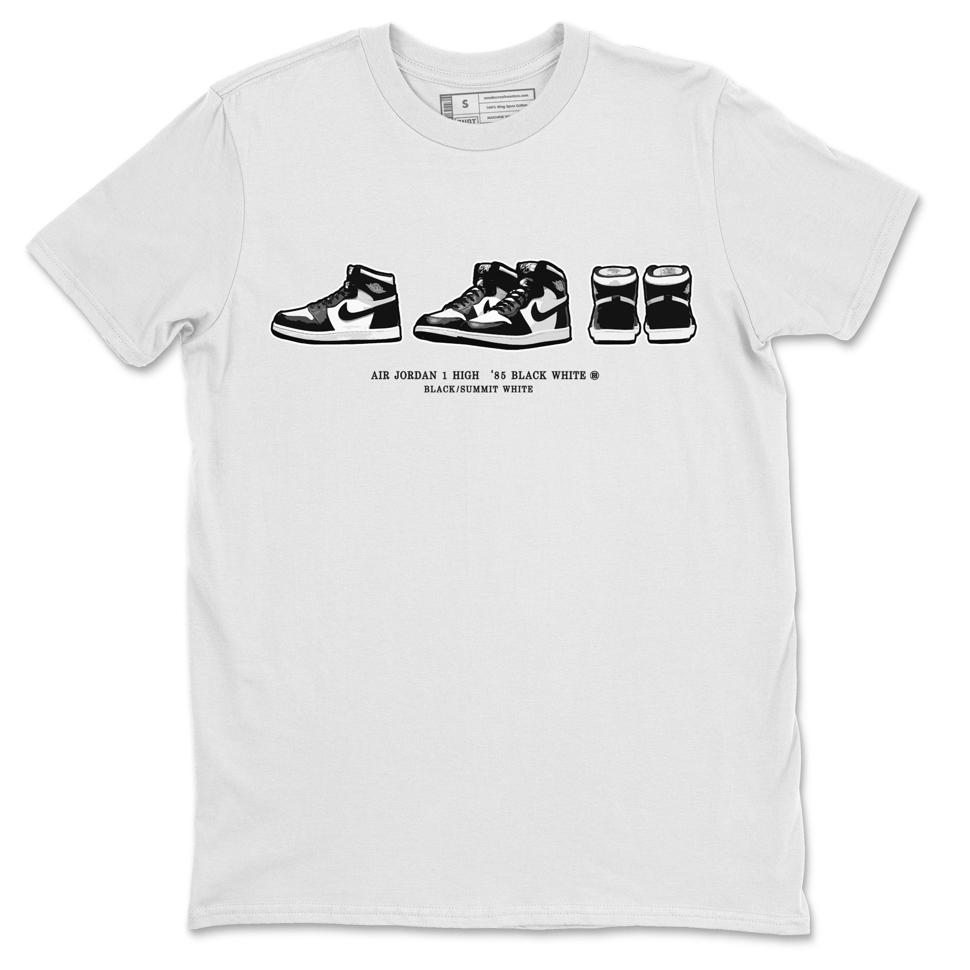 snkmatch Prelude Unisex Tops - Air Jordan 1 Black White