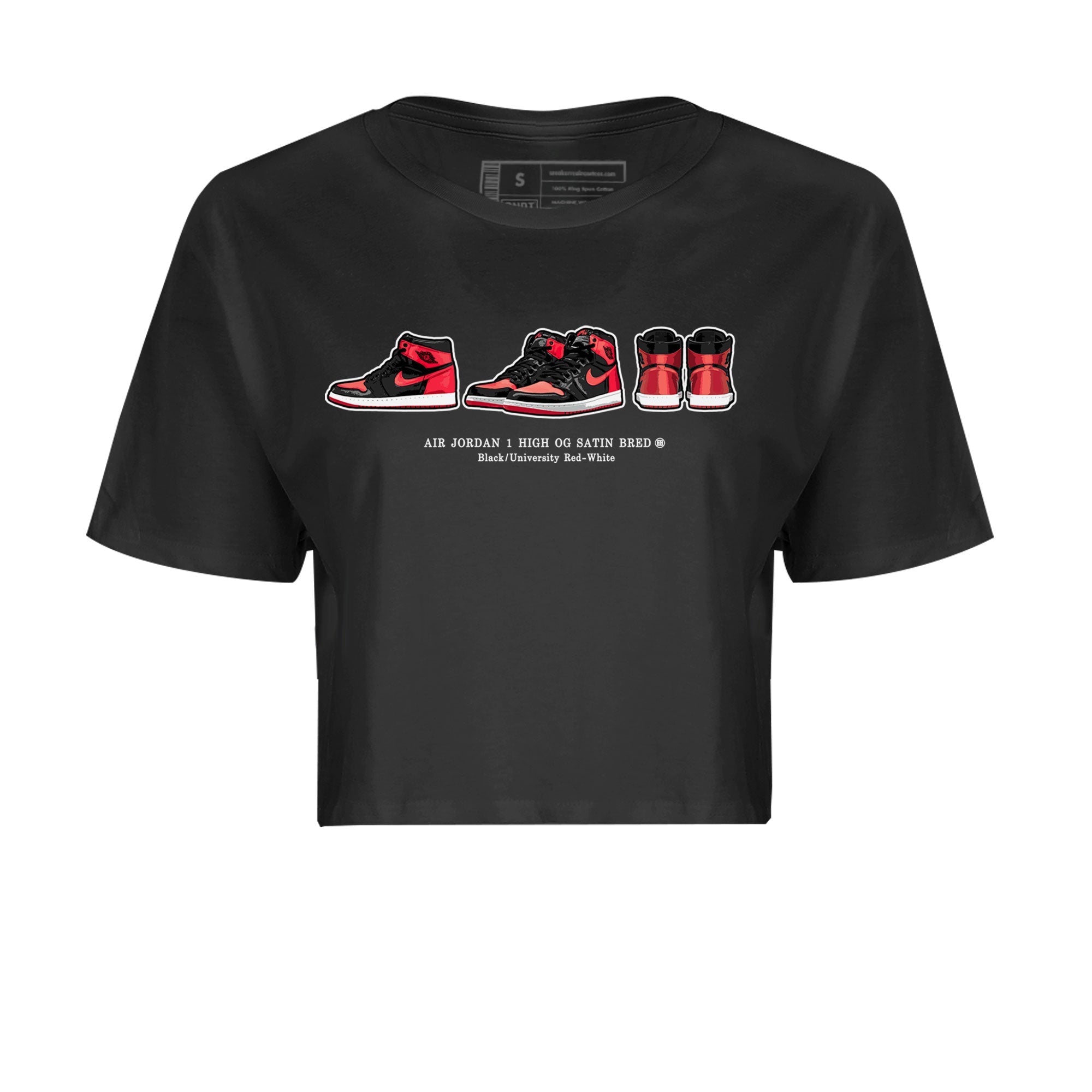 snkmatch Prelude Women's Tops - Air Jordan 1 Satin Bred