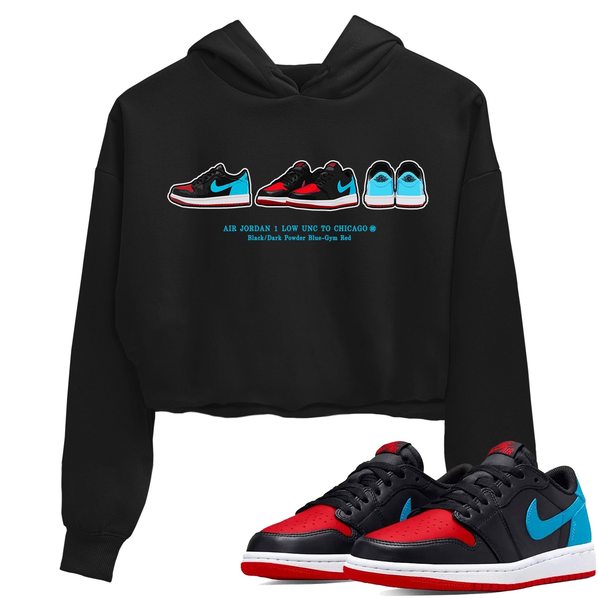 snkmatch Prelude Women's Tops - Air Jordan 1 UNC to Chicago