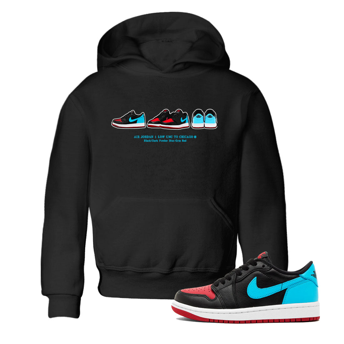 snkmatch Prelude Kids Tops - Air Jordan 1 UNC to Chicago