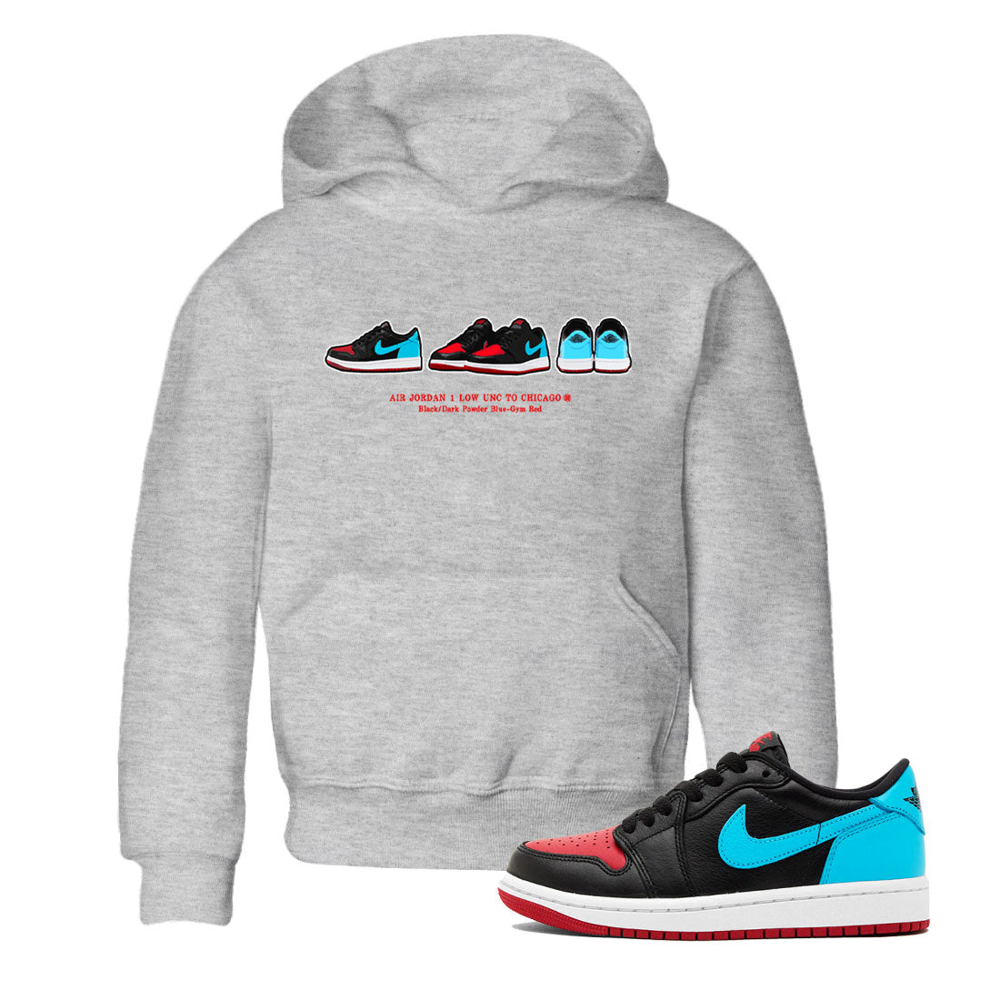 snkmatch Prelude Kids Tops - Air Jordan 1 UNC to Chicago
