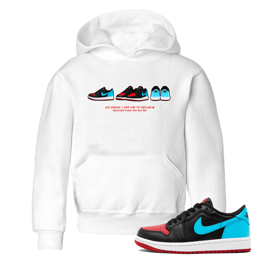 snkmatch Prelude Kids Tops - Air Jordan 1 UNC to Chicago