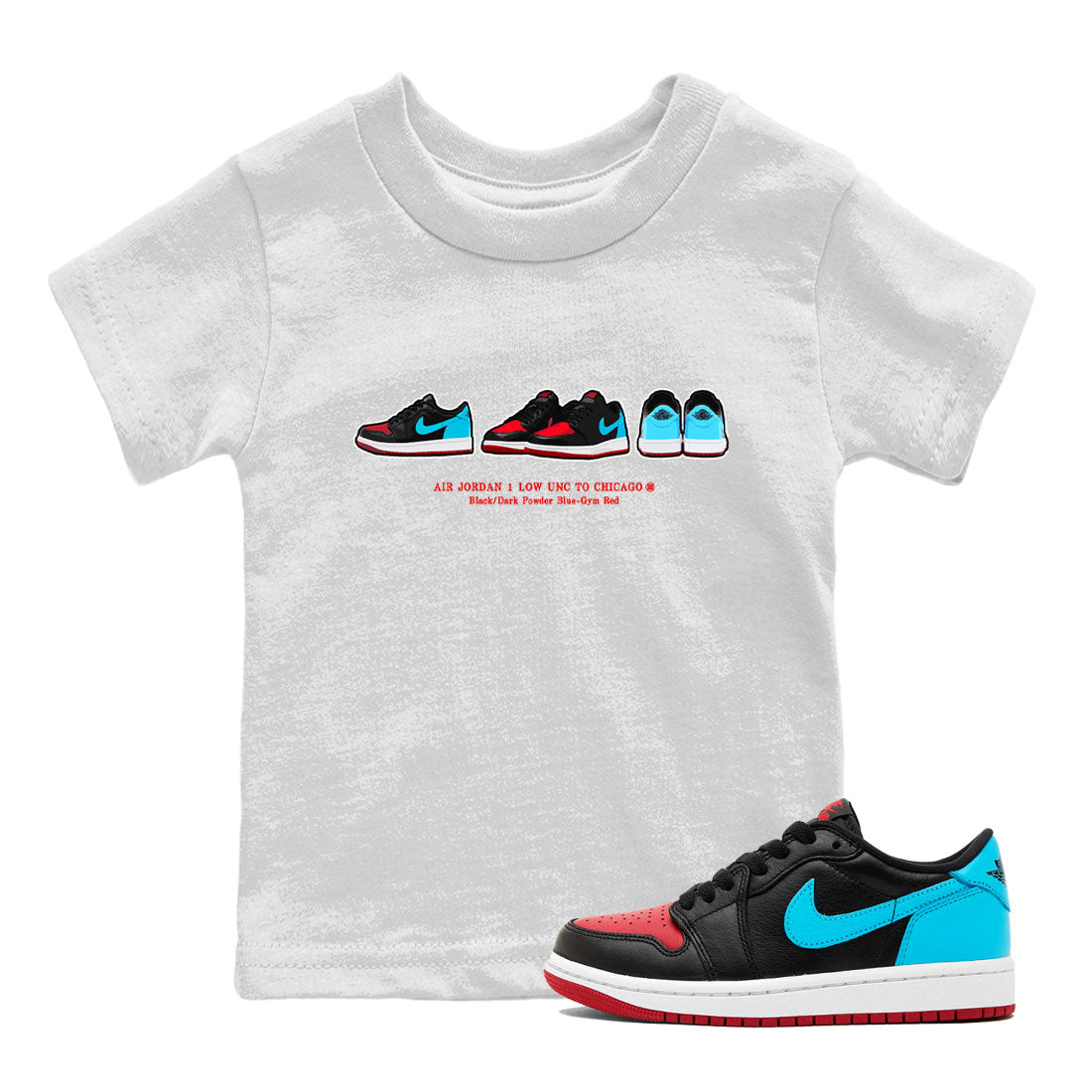 snkmatch Prelude Kids Tops - Air Jordan 1 UNC to Chicago