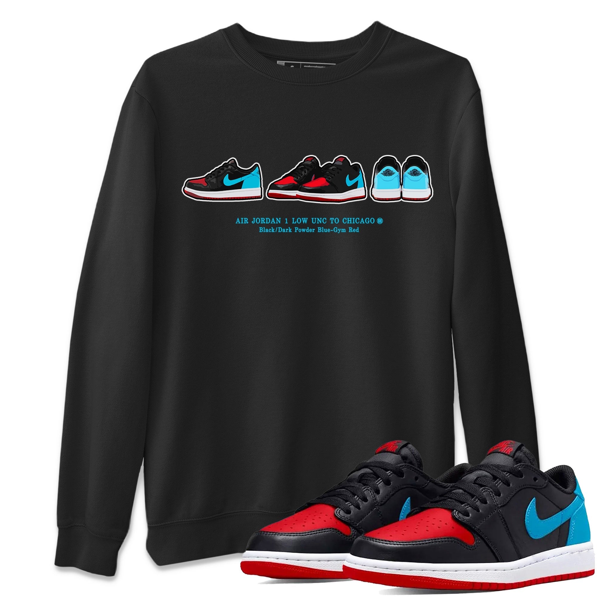 snkmatch Prelude Unisex Tops - Air Jordan 1 UNC to Chicago