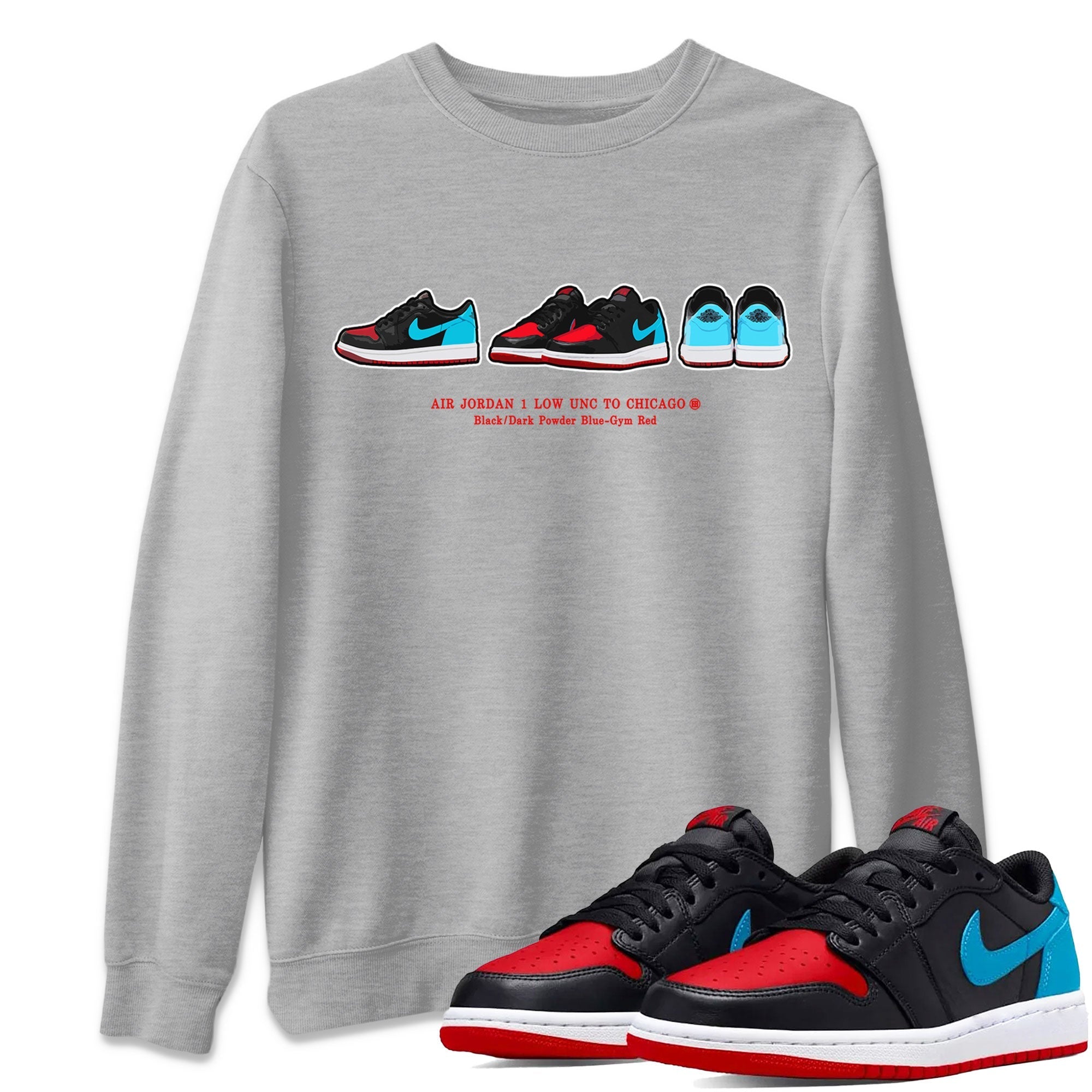 snkmatch Prelude Unisex Tops - Air Jordan 1 UNC to Chicago