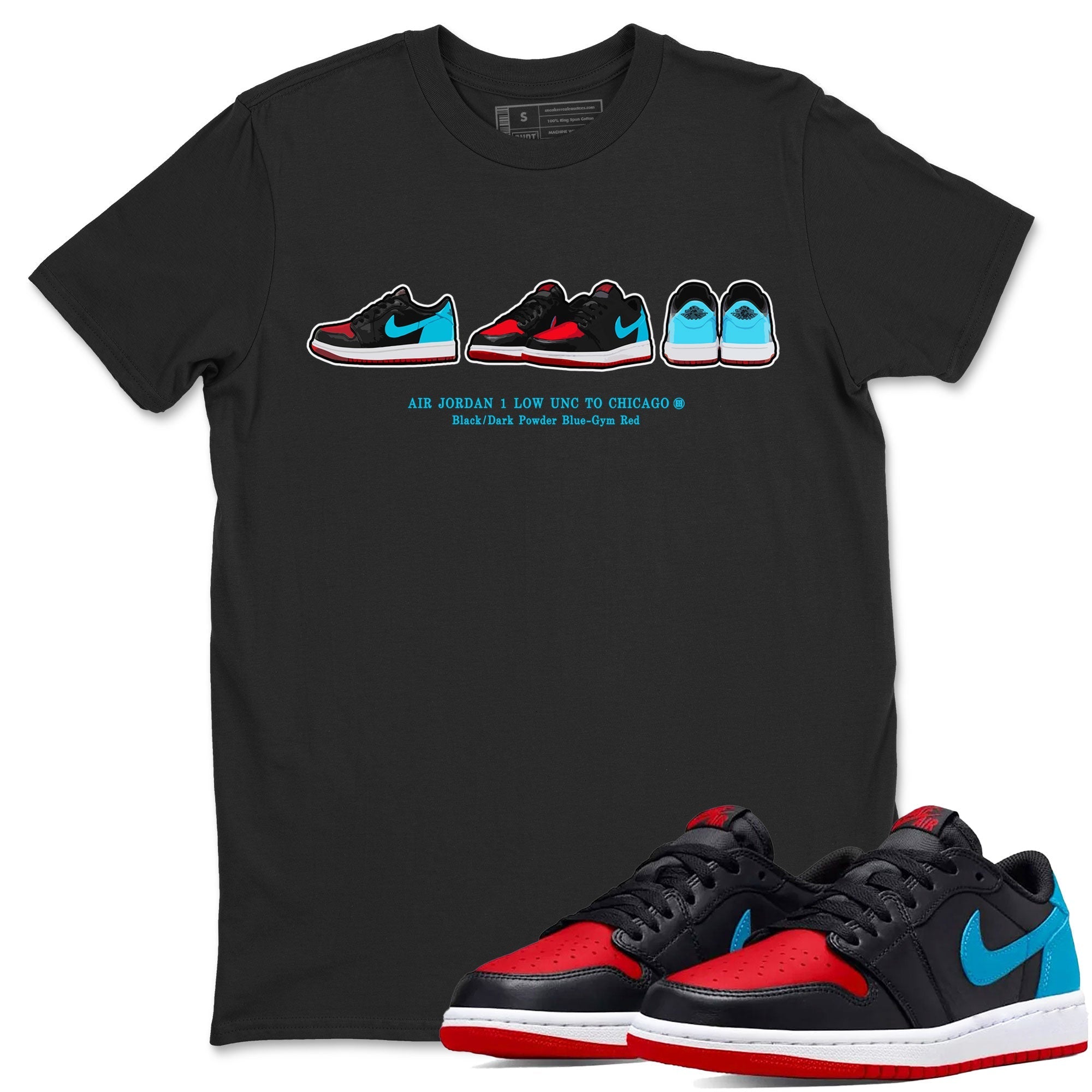 snkmatch Prelude Unisex Tops - Air Jordan 1 UNC to Chicago