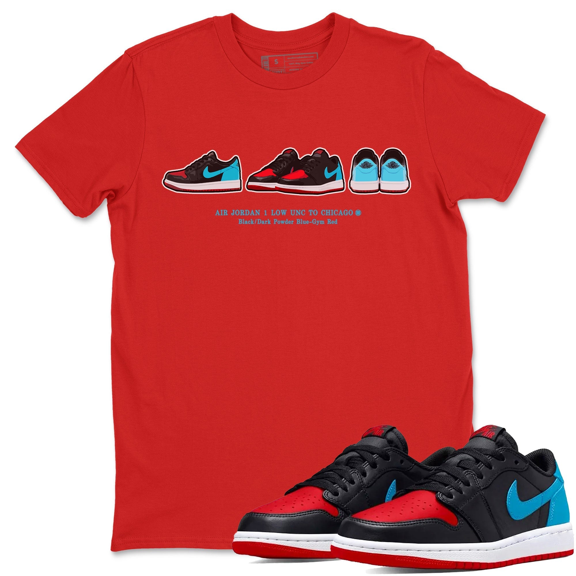 snkmatch Prelude Unisex Tops - Air Jordan 1 UNC to Chicago