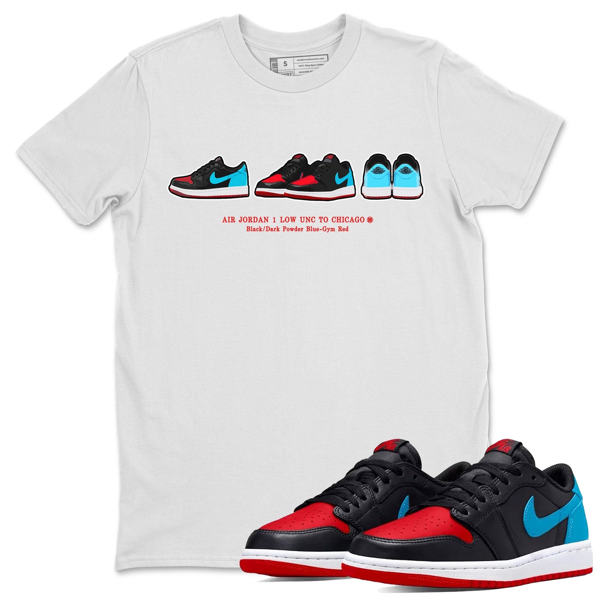 snkmatch Prelude Unisex Tops - Air Jordan 1 UNC to Chicago