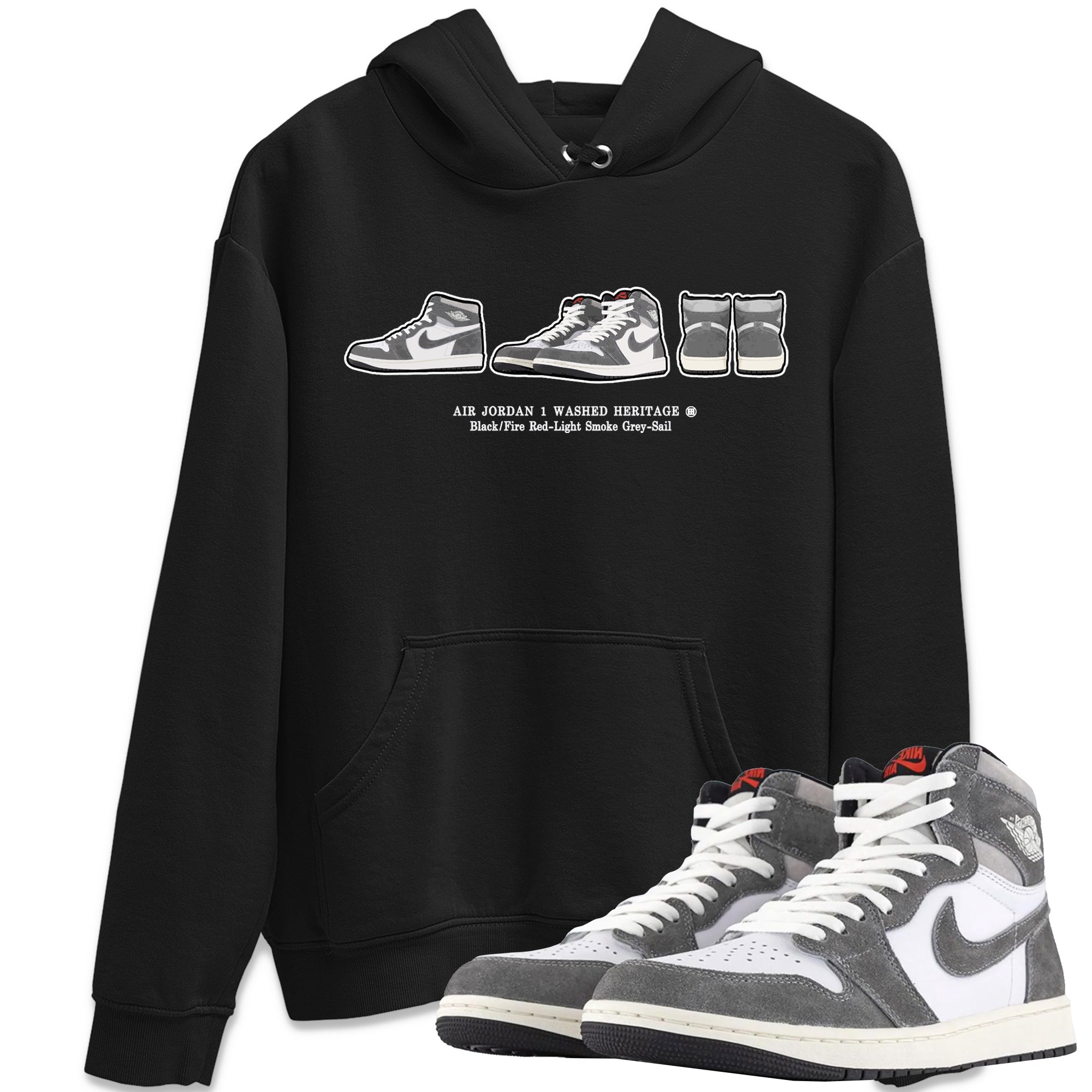 snkmatch Prelude Unisex Tops - Air Jordan 1 Washed Heritage
