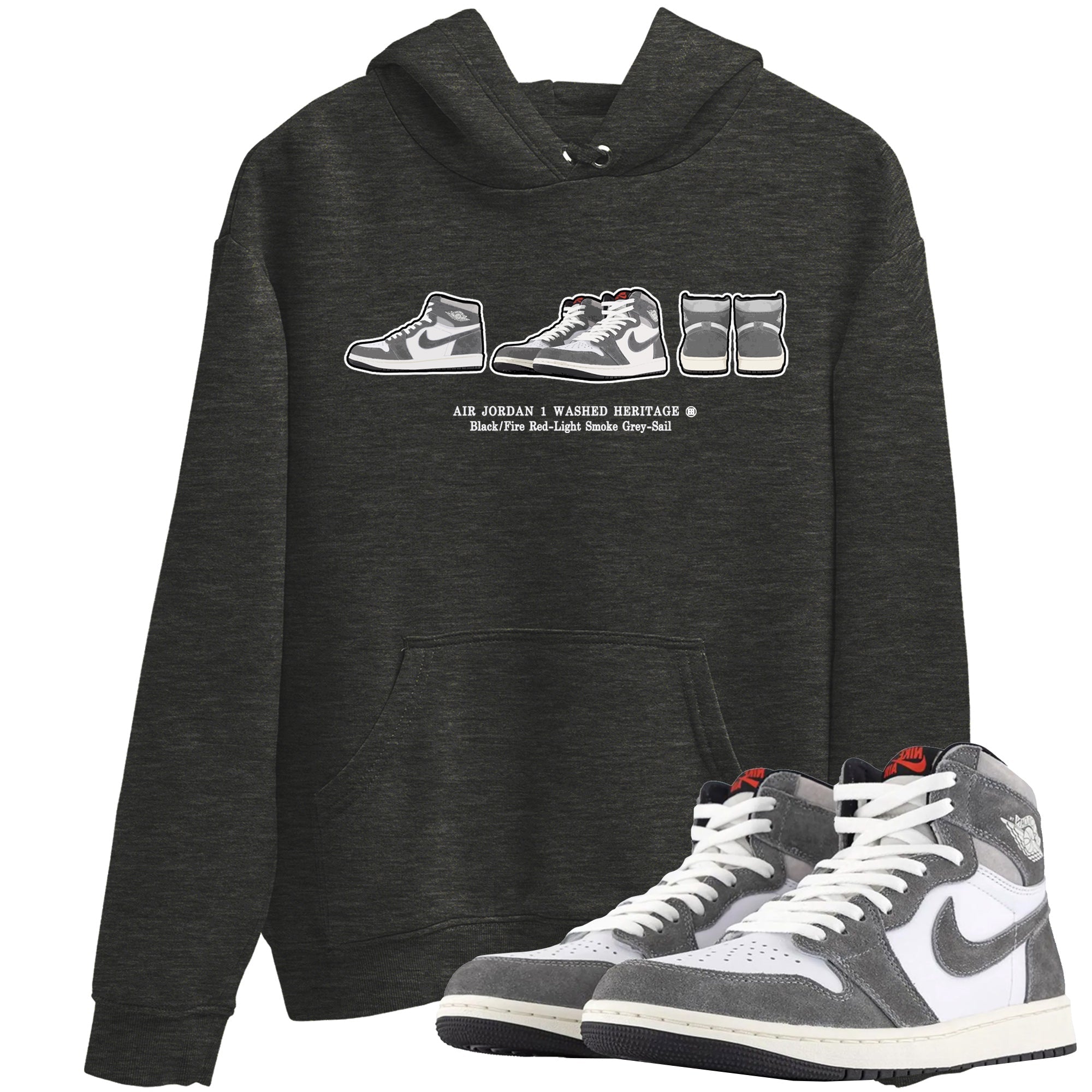 snkmatch Prelude Unisex Tops - Air Jordan 1 Washed Heritage