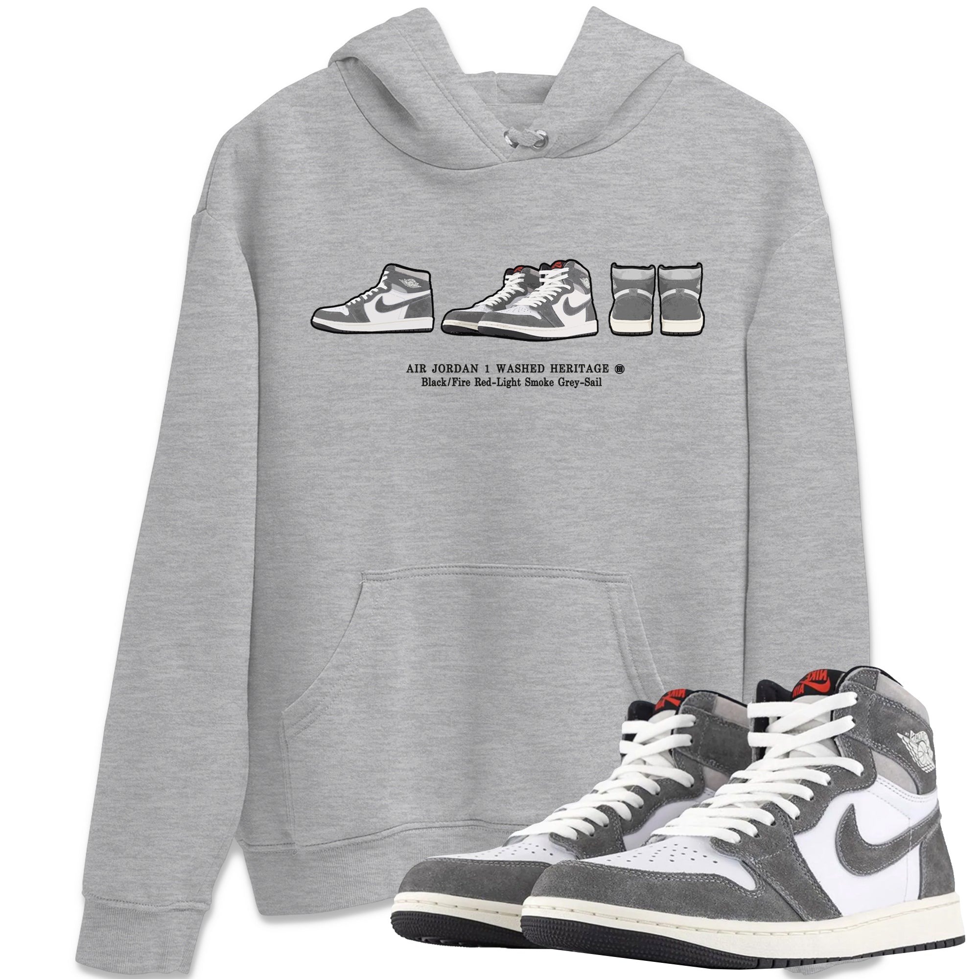 snkmatch Prelude Unisex Tops - Air Jordan 1 Washed Heritage
