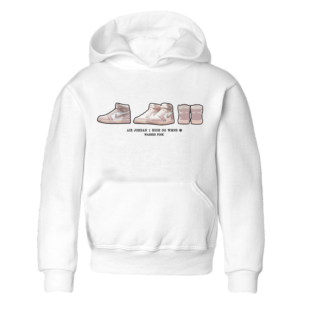 snkmatch Prelude Kids Tops - Air Jordan 1 Washed Pink