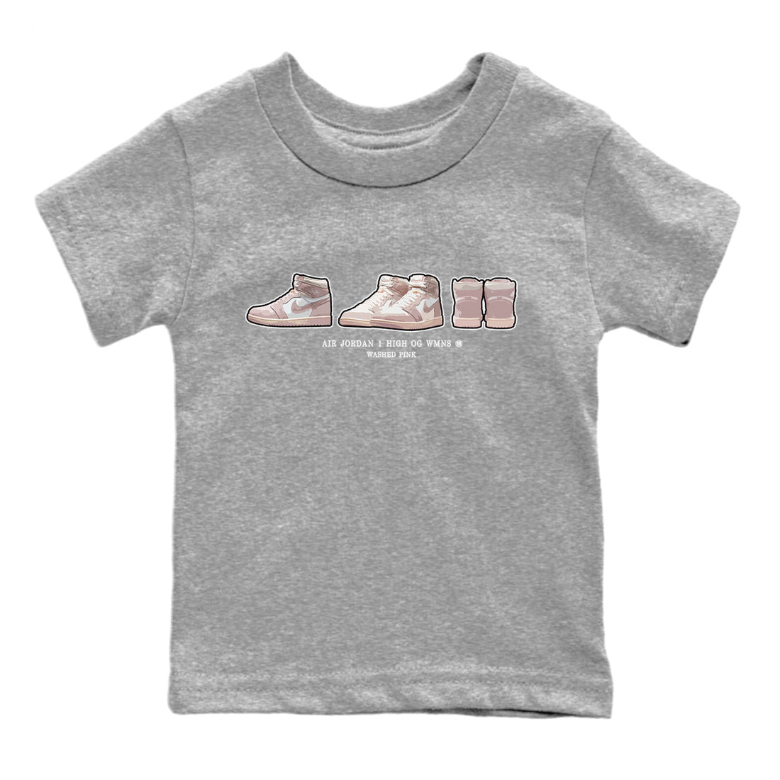 snkmatch Prelude Kids Tops - Air Jordan 1 Washed Pink