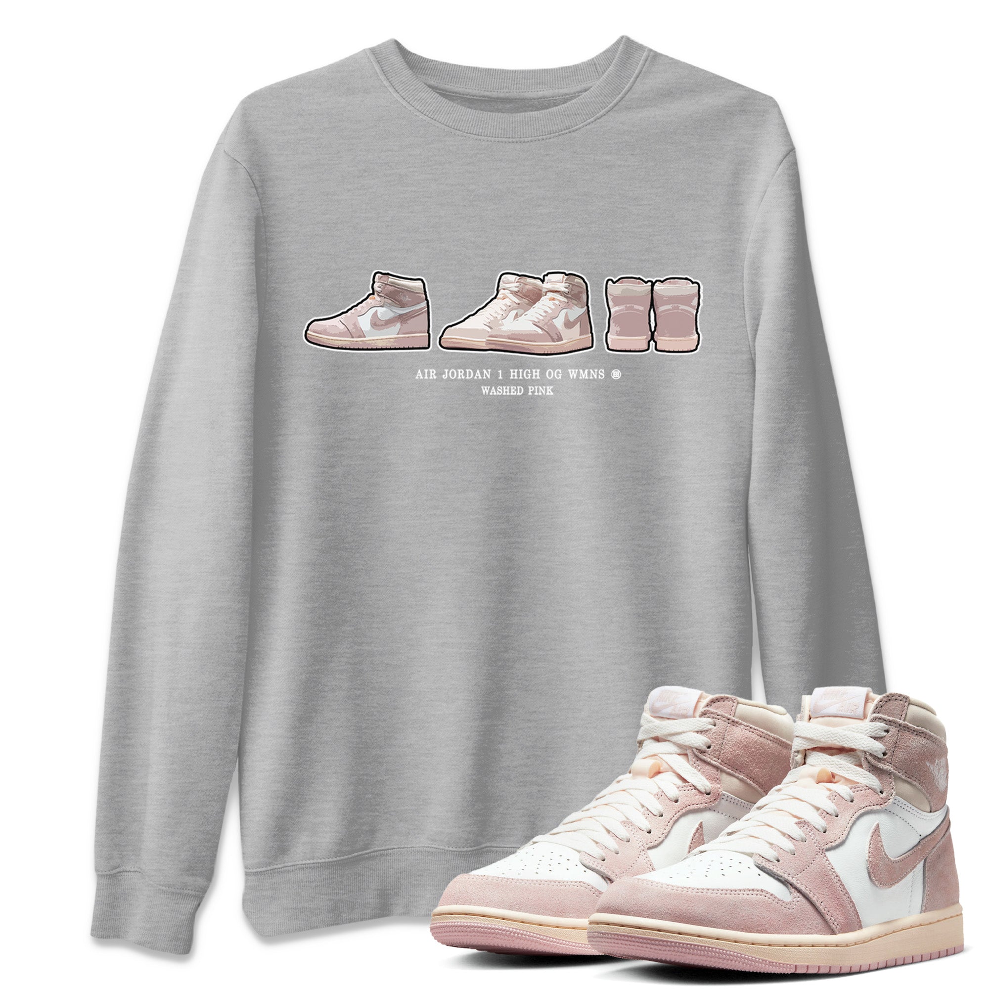 snkmatch Prelude Unisex Tops - Air Jordan 1 Washed Pink