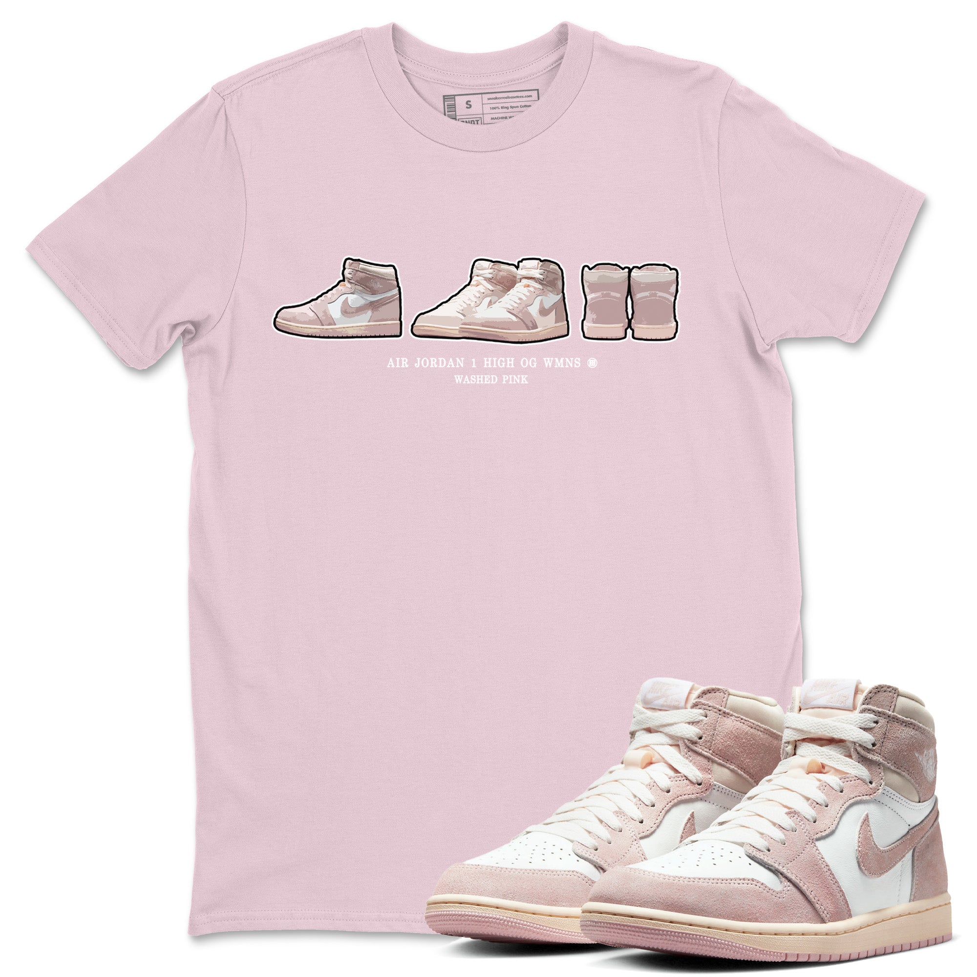 snkmatch Prelude Unisex Tops - Air Jordan 1 Washed Pink
