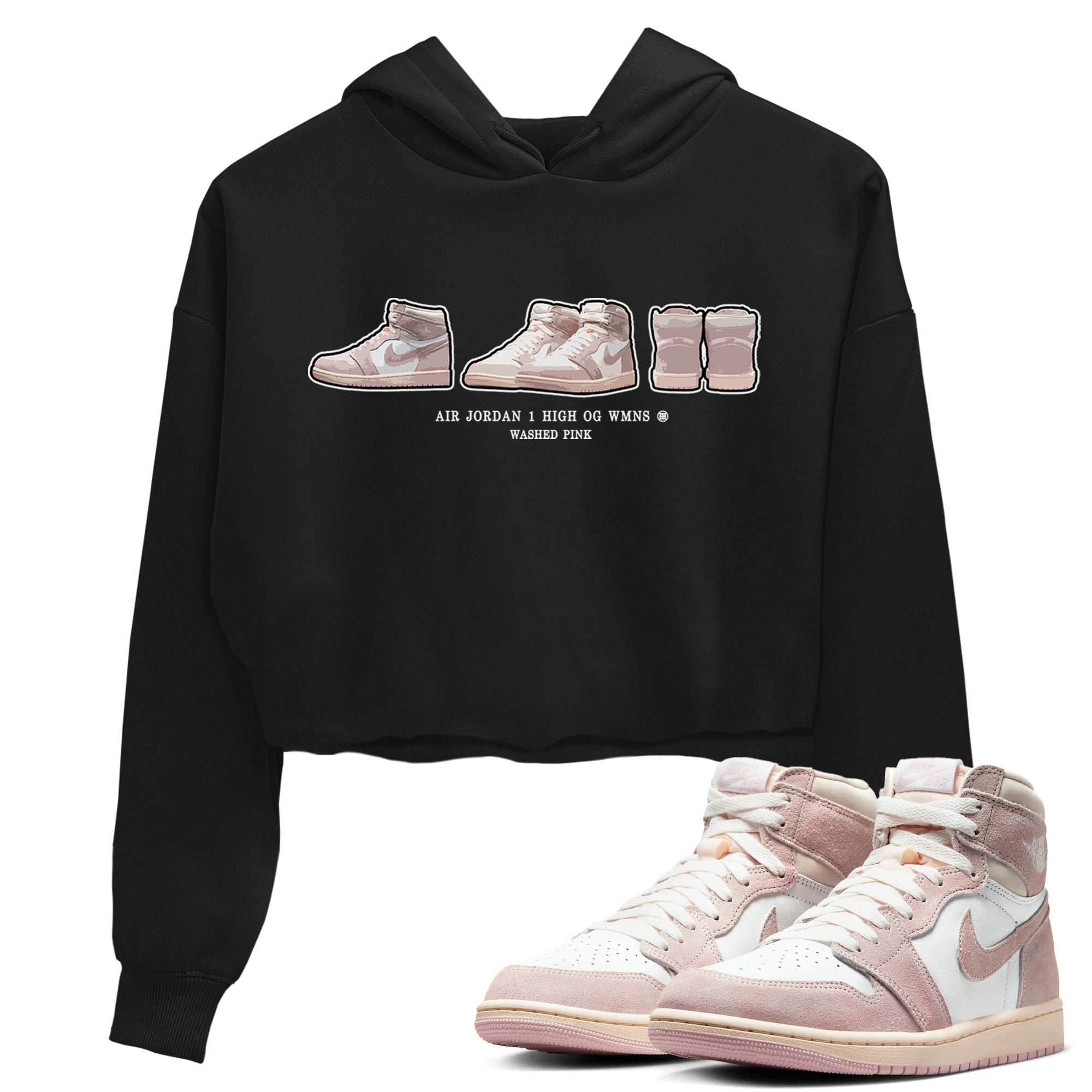 snkmatch Prelude Women's Tops - Air Jordan 1 Washed Pink