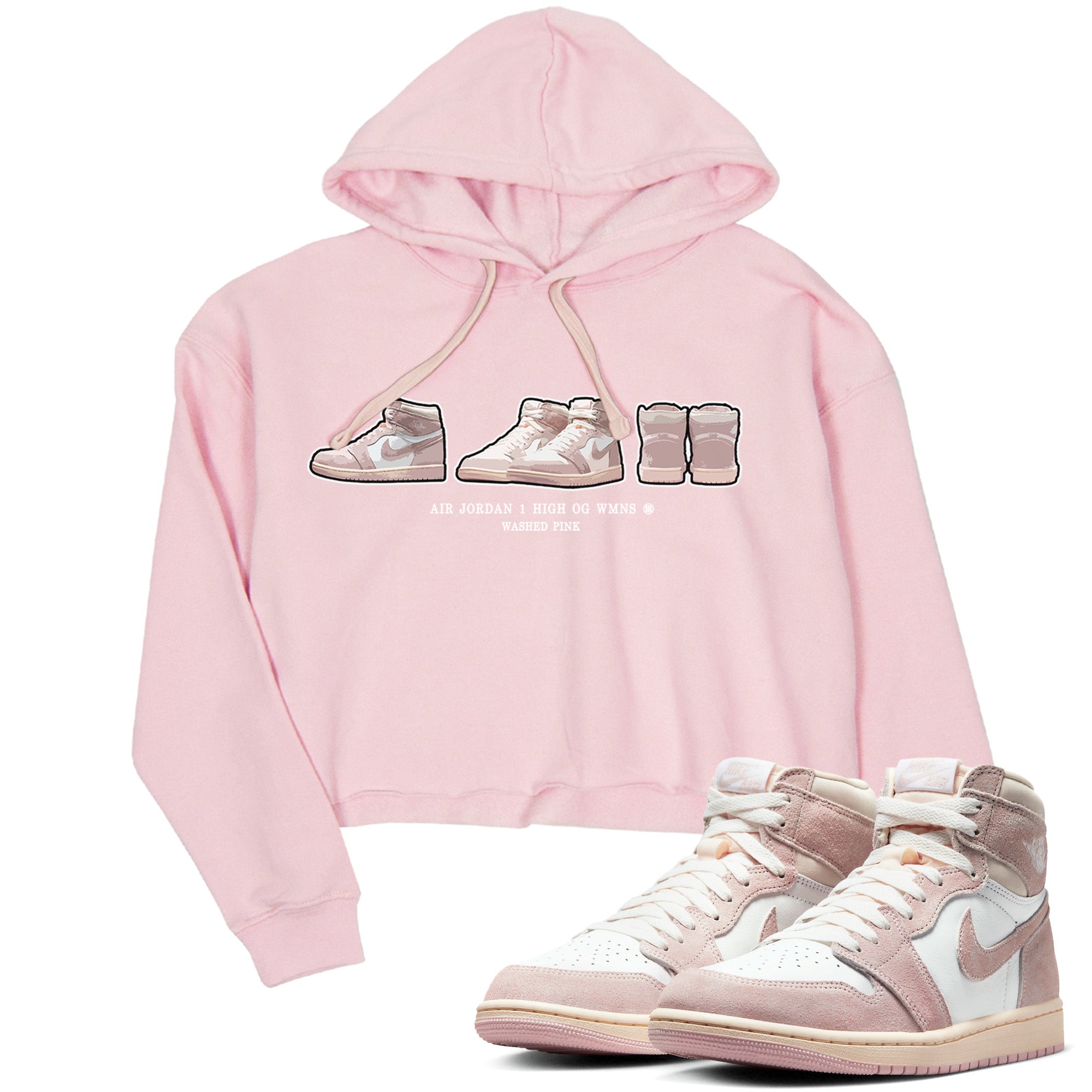 snkmatch Prelude Women's Tops - Air Jordan 1 Washed Pink
