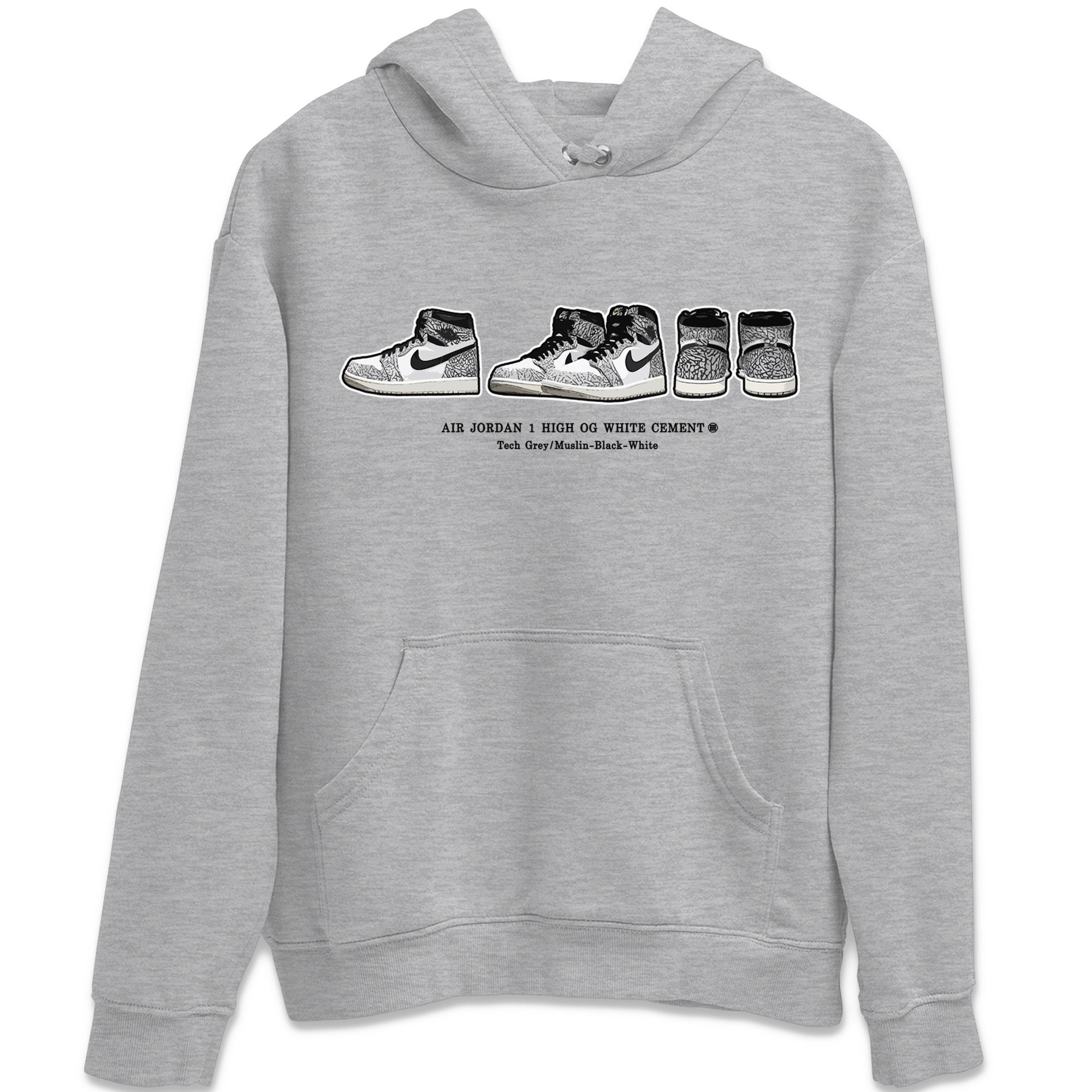 snkmatch Prelude Unisex Tops - Air Jordan 1 White Cement