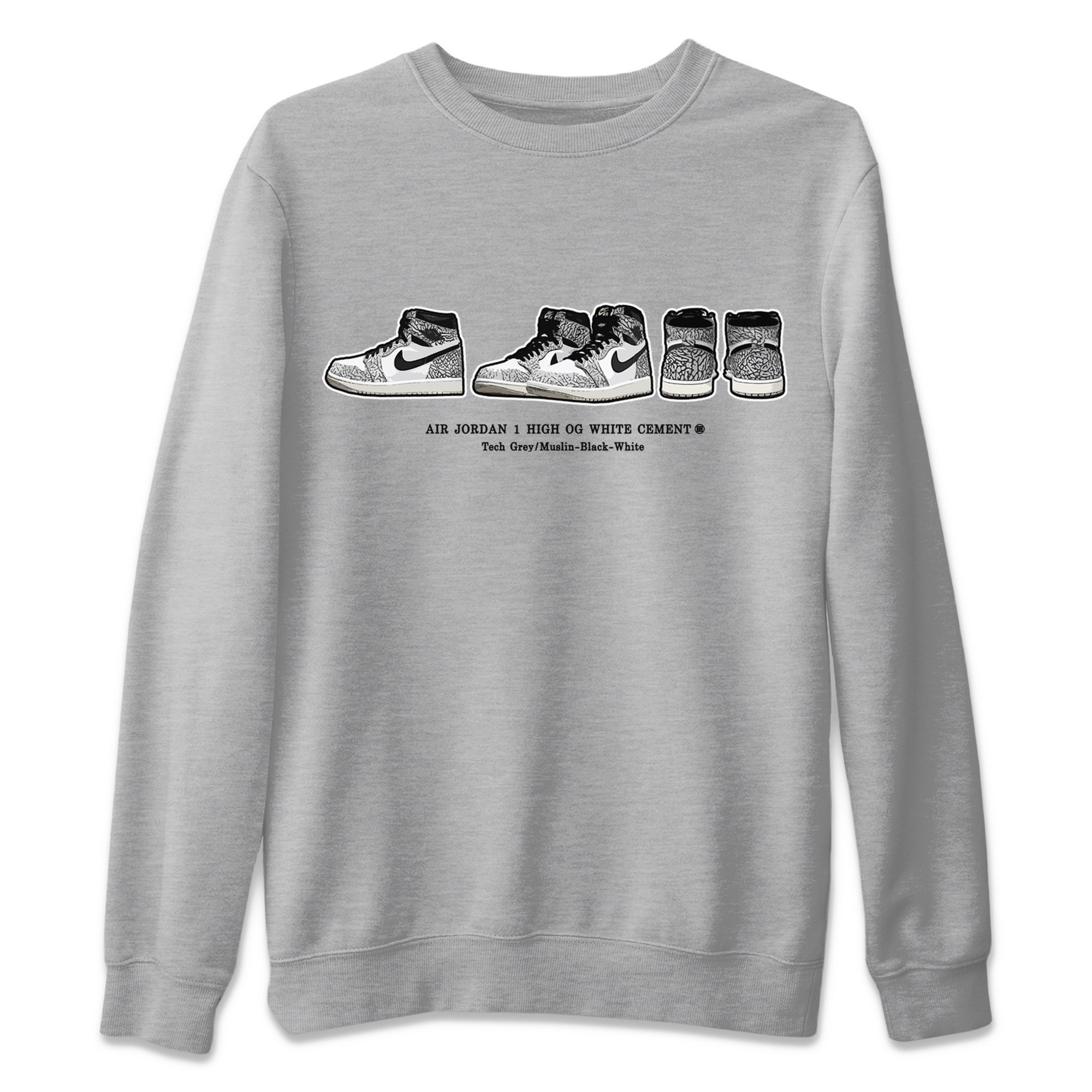 snkmatch Prelude Unisex Tops - Air Jordan 1 White Cement